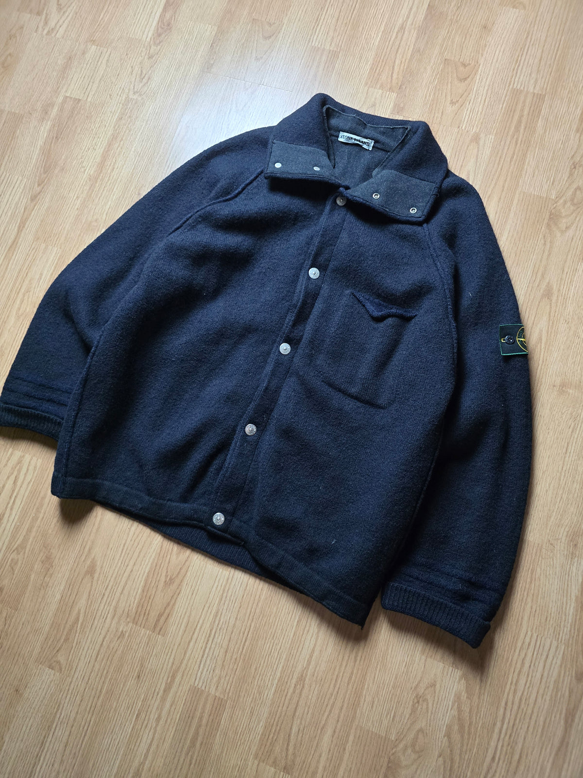 RARE Stone Island AW99 Heavyweight Wool Coat With Removable Dutch Rope Liner (XL)