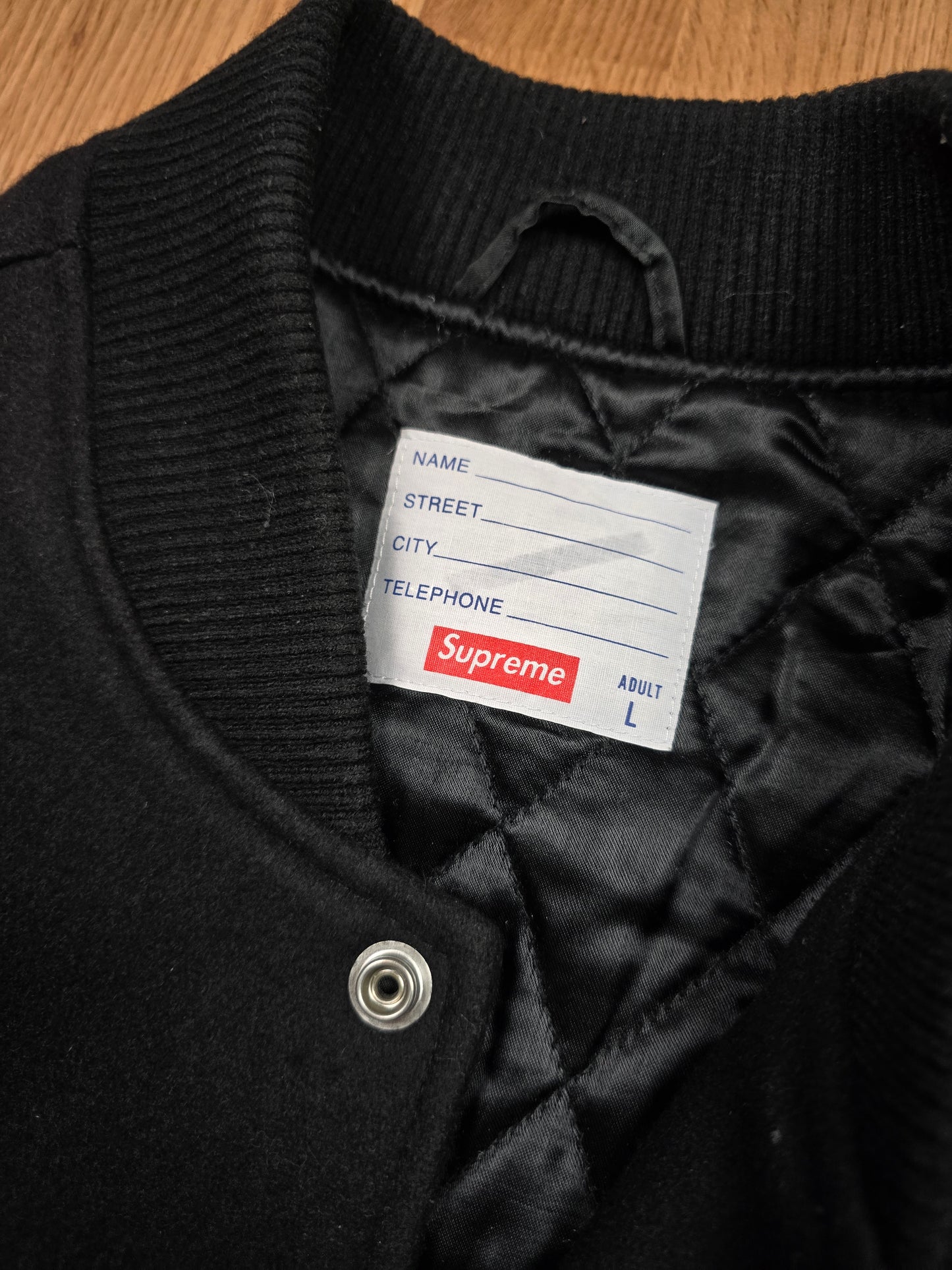 RARE Supreme 'Motion' Varsity Jacket (L)