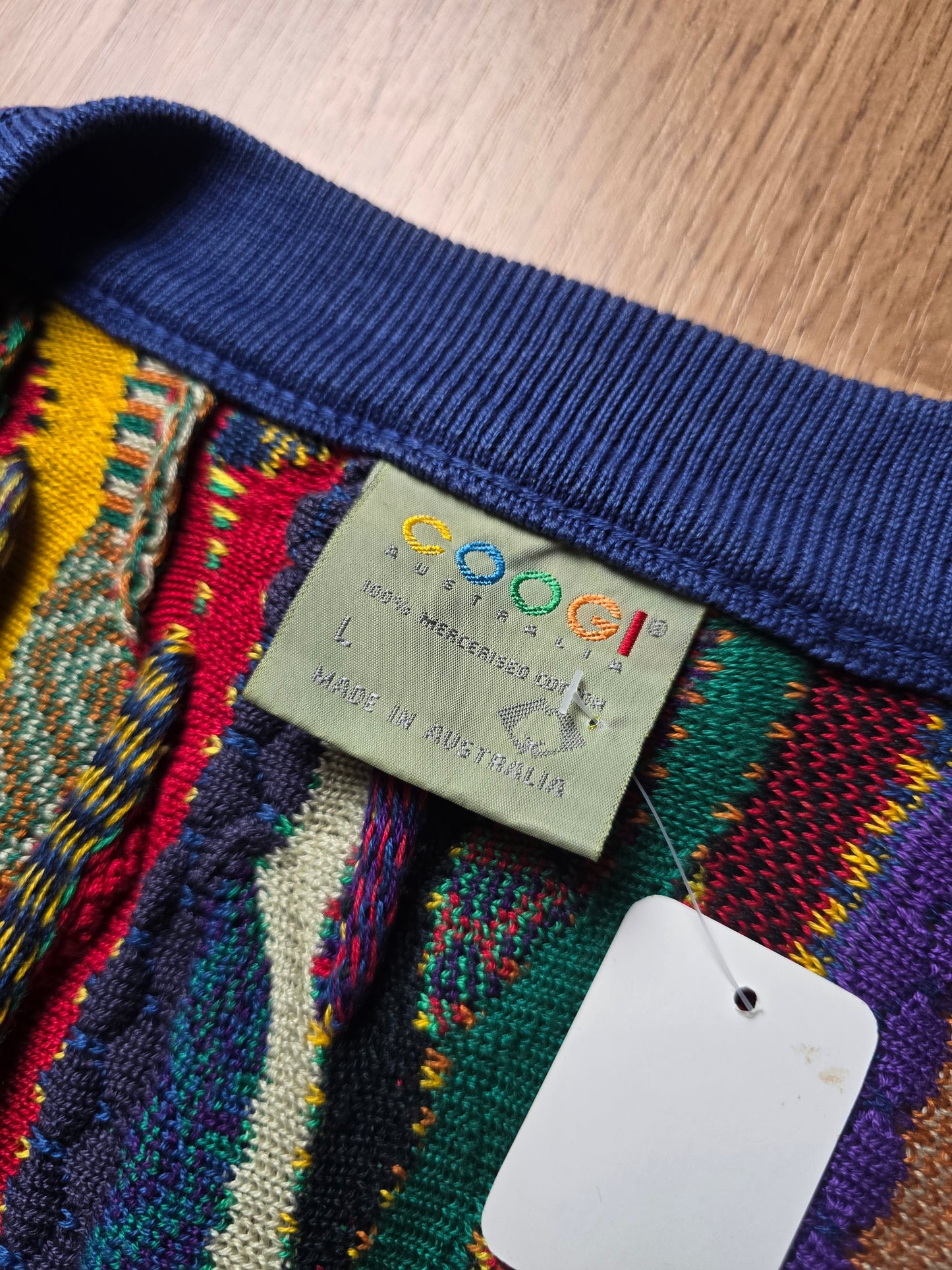 RARE Coogi 80s-90s Textured Knit Cardigan (L)