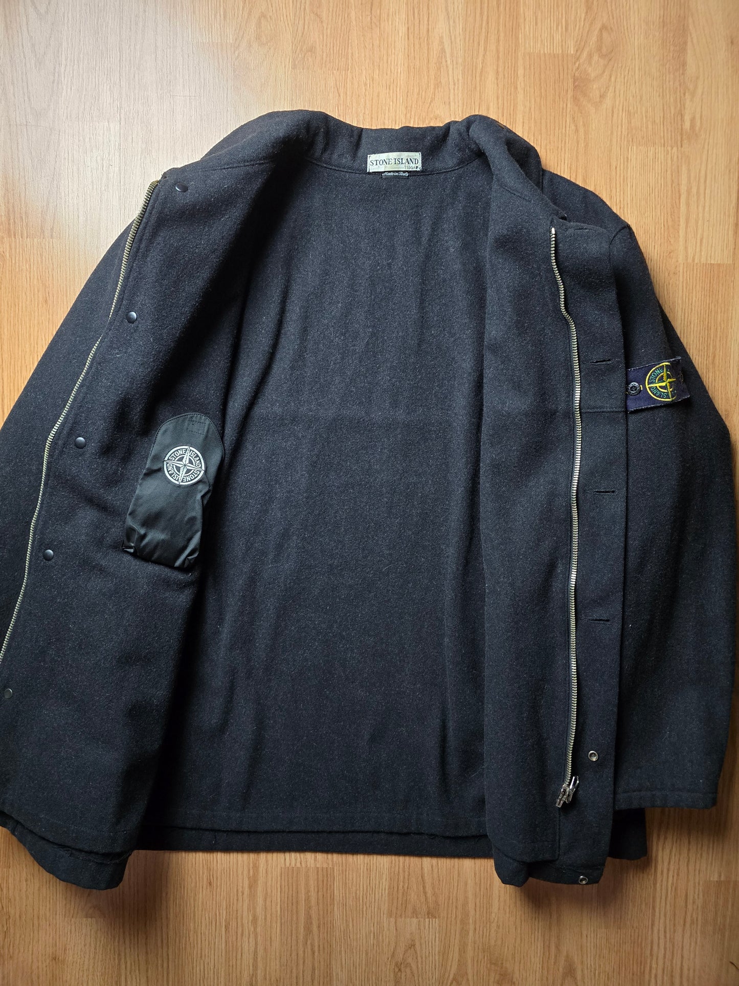 RARE STONE ISLAND AW00 MELANGE WOOL DECK JACKET (L)