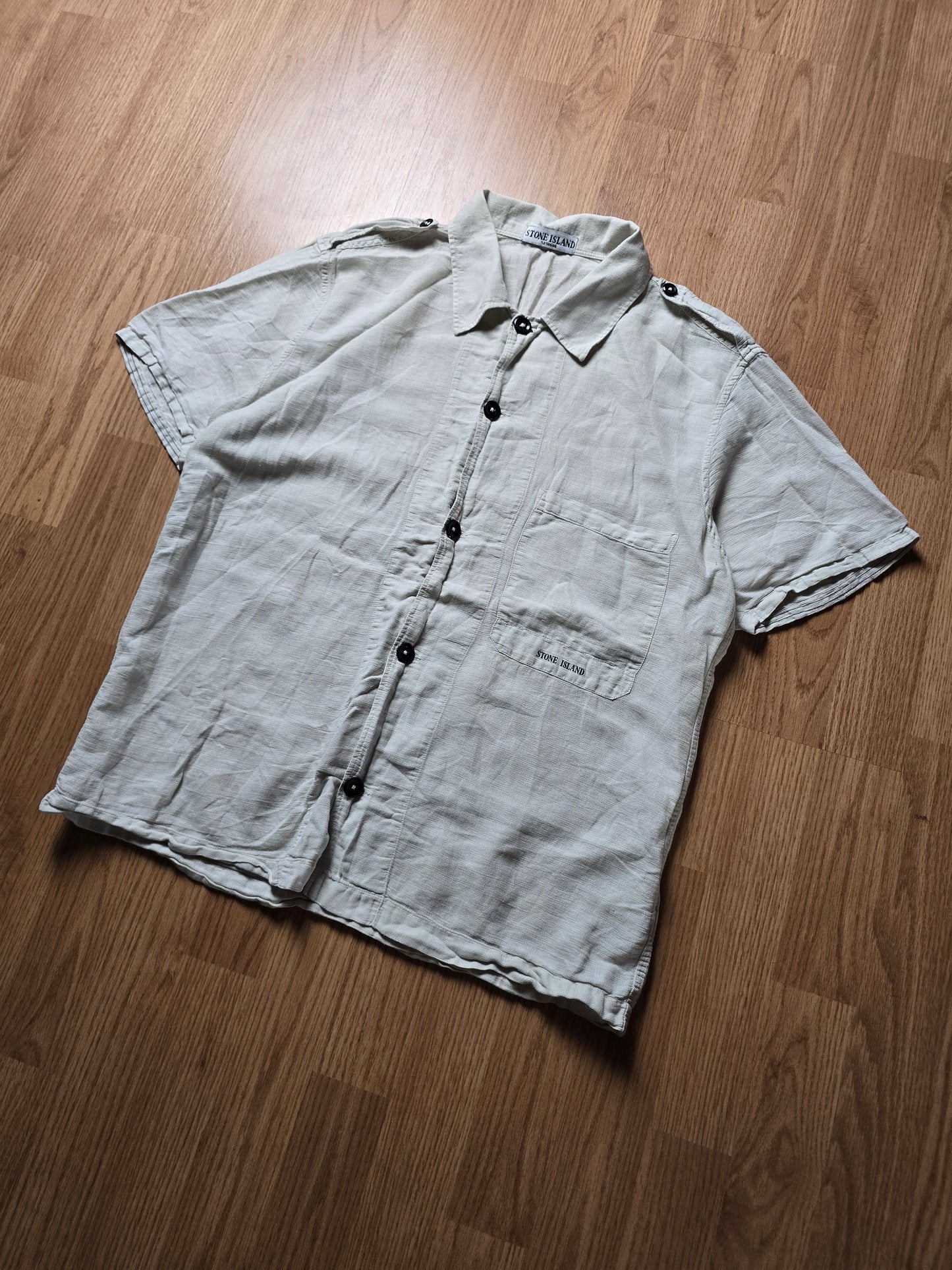 Vintage Stone Island Lightweight Linen & Cotton SS Shirt (M)