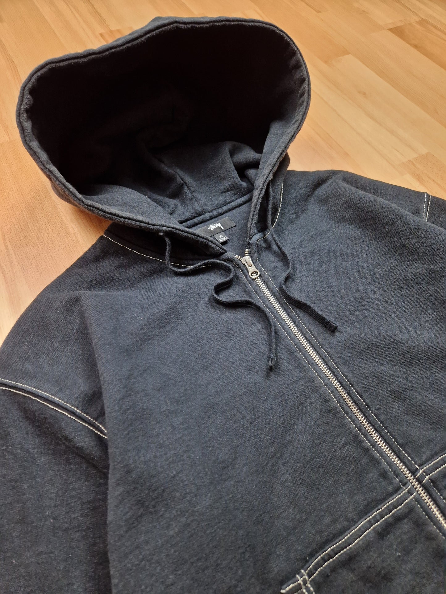 Stussy 'Double Face Label Zip' Heavyweight Hoodie (M)