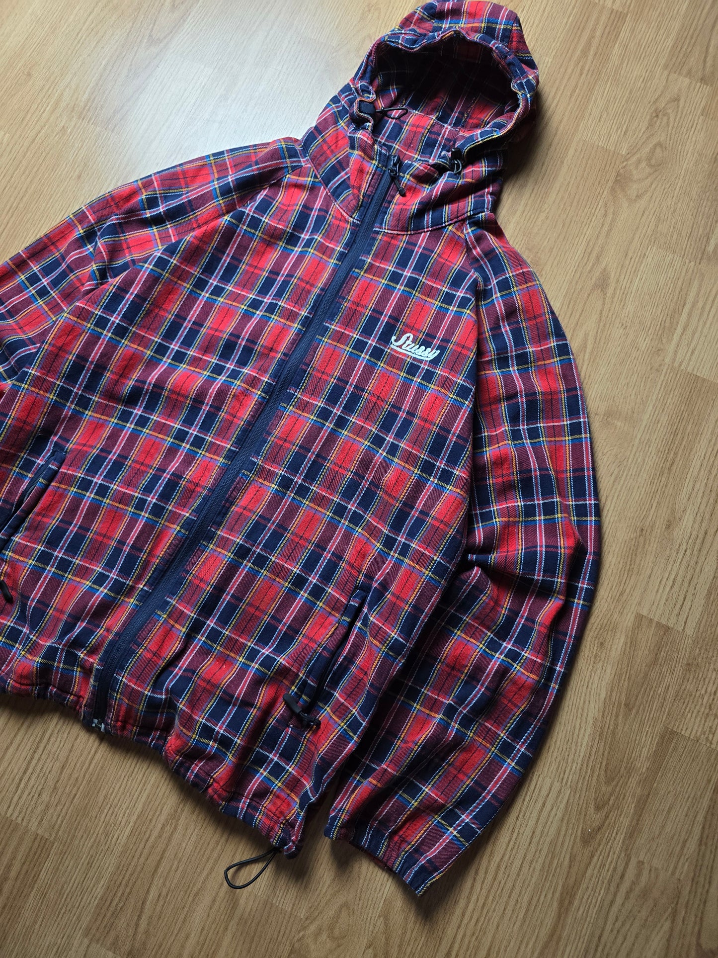00s Stussy Plaid Zip Up Jacket (XL/L)