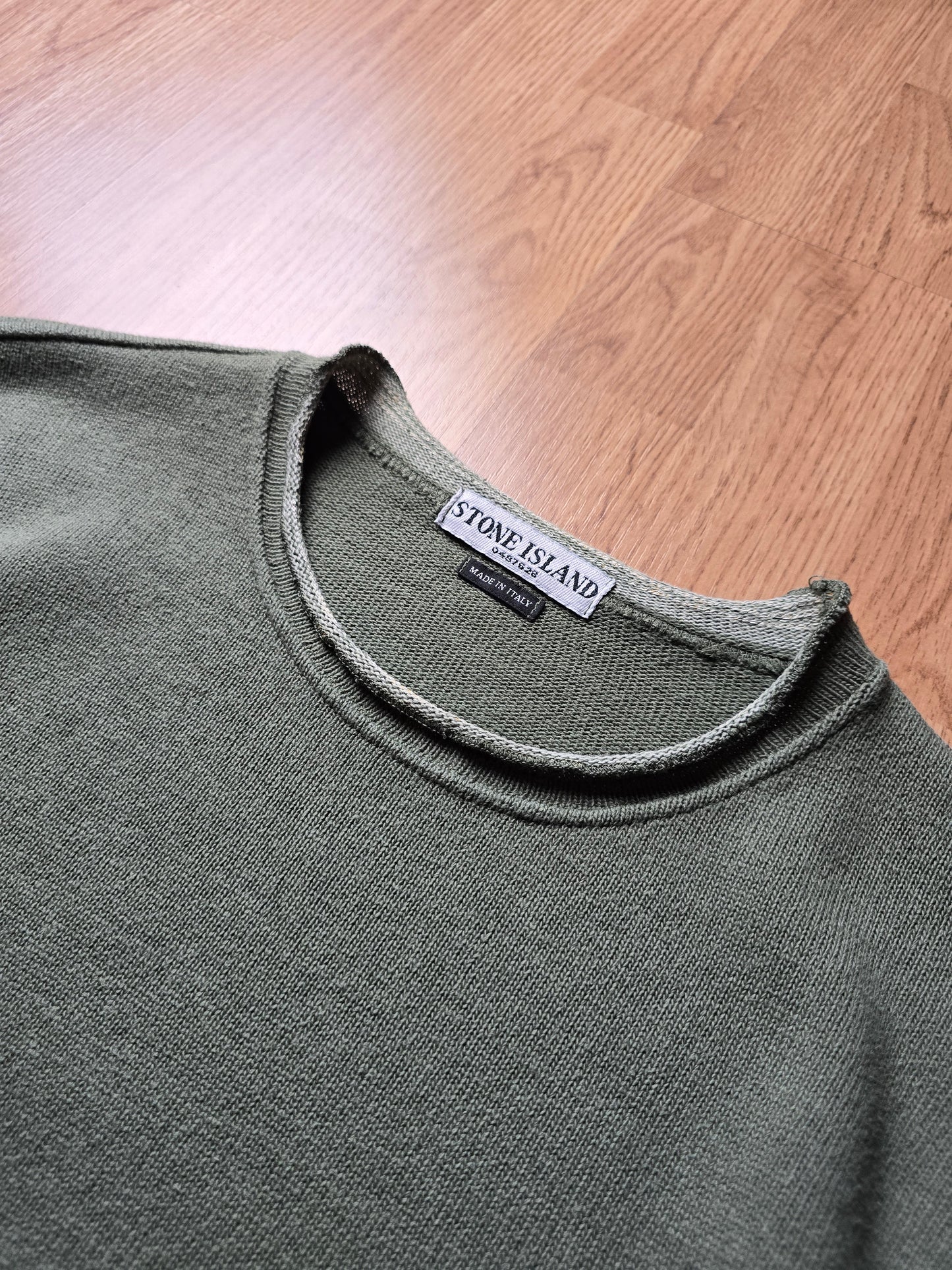 Vintage Stone Island Distressed Collar Sweater (M)