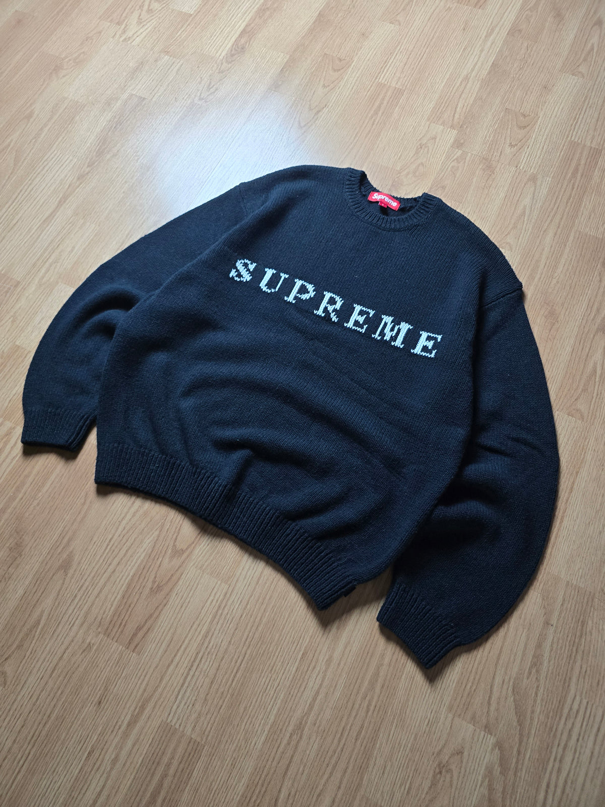 Supreme SS25 Contrast Logo Knit Sweater (L)