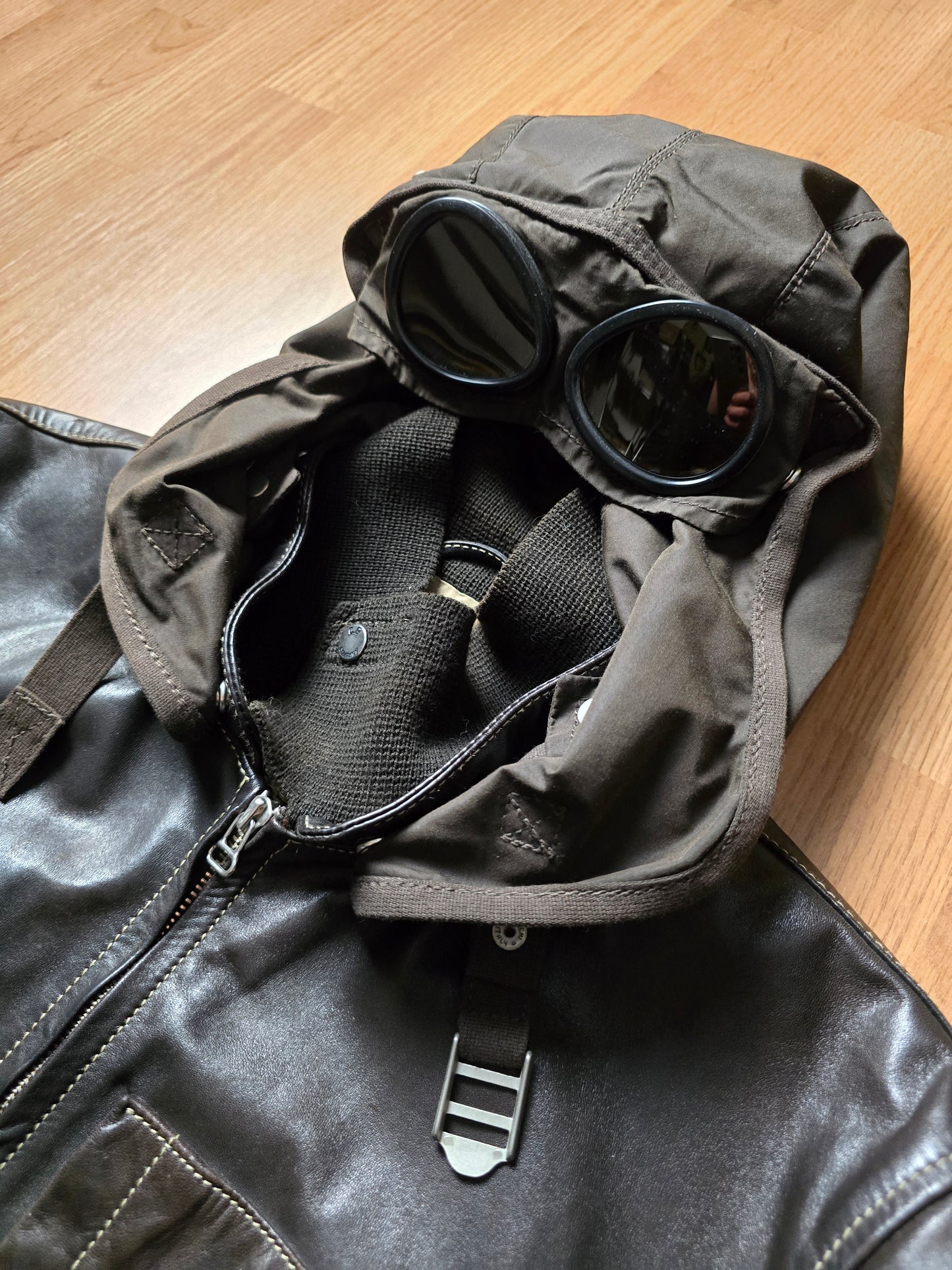 RARE C.P. Company Leather Goggle Jacket (M)