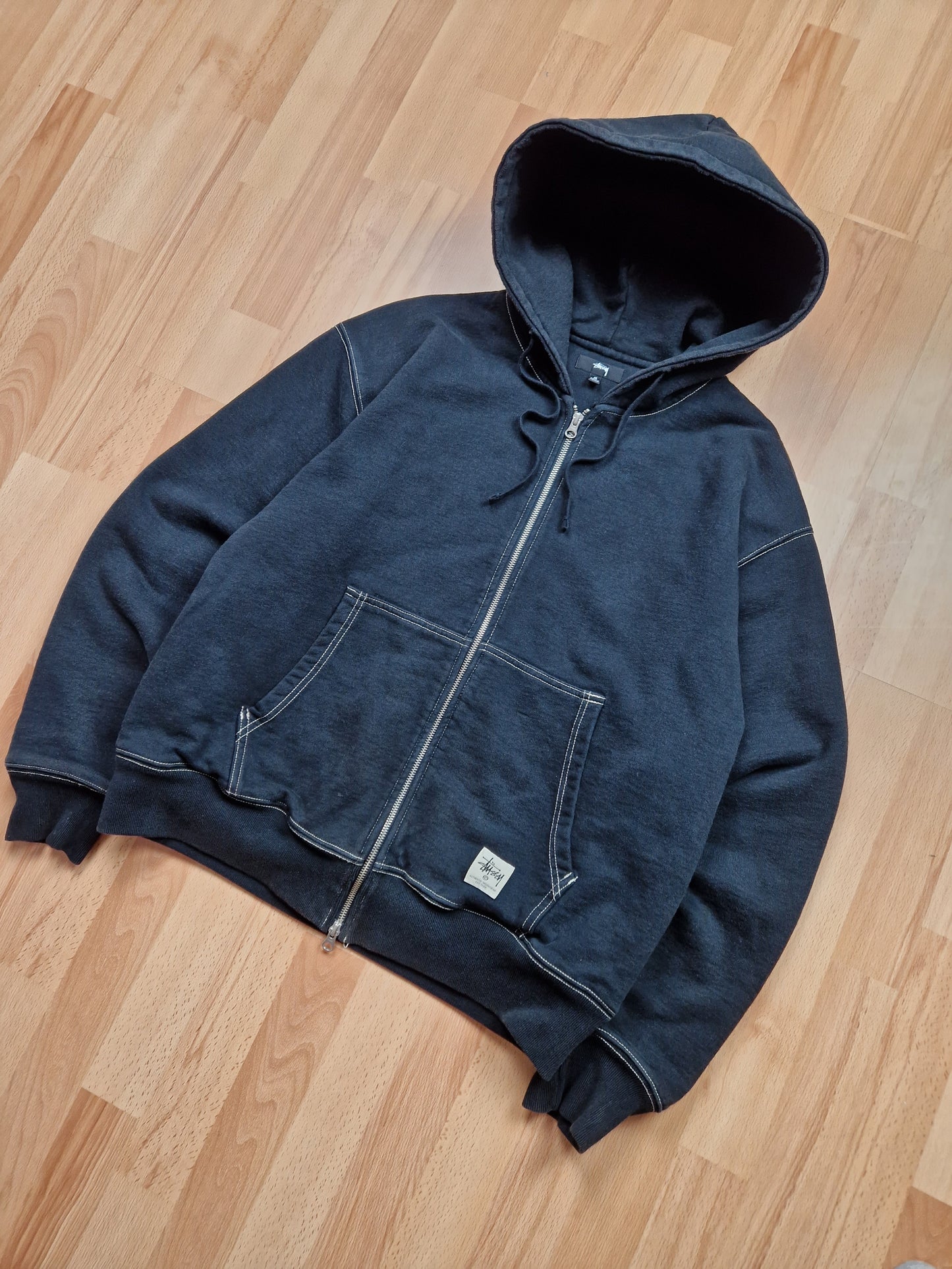 Stussy 'Double Face Label Zip' Heavyweight Hoodie (M)