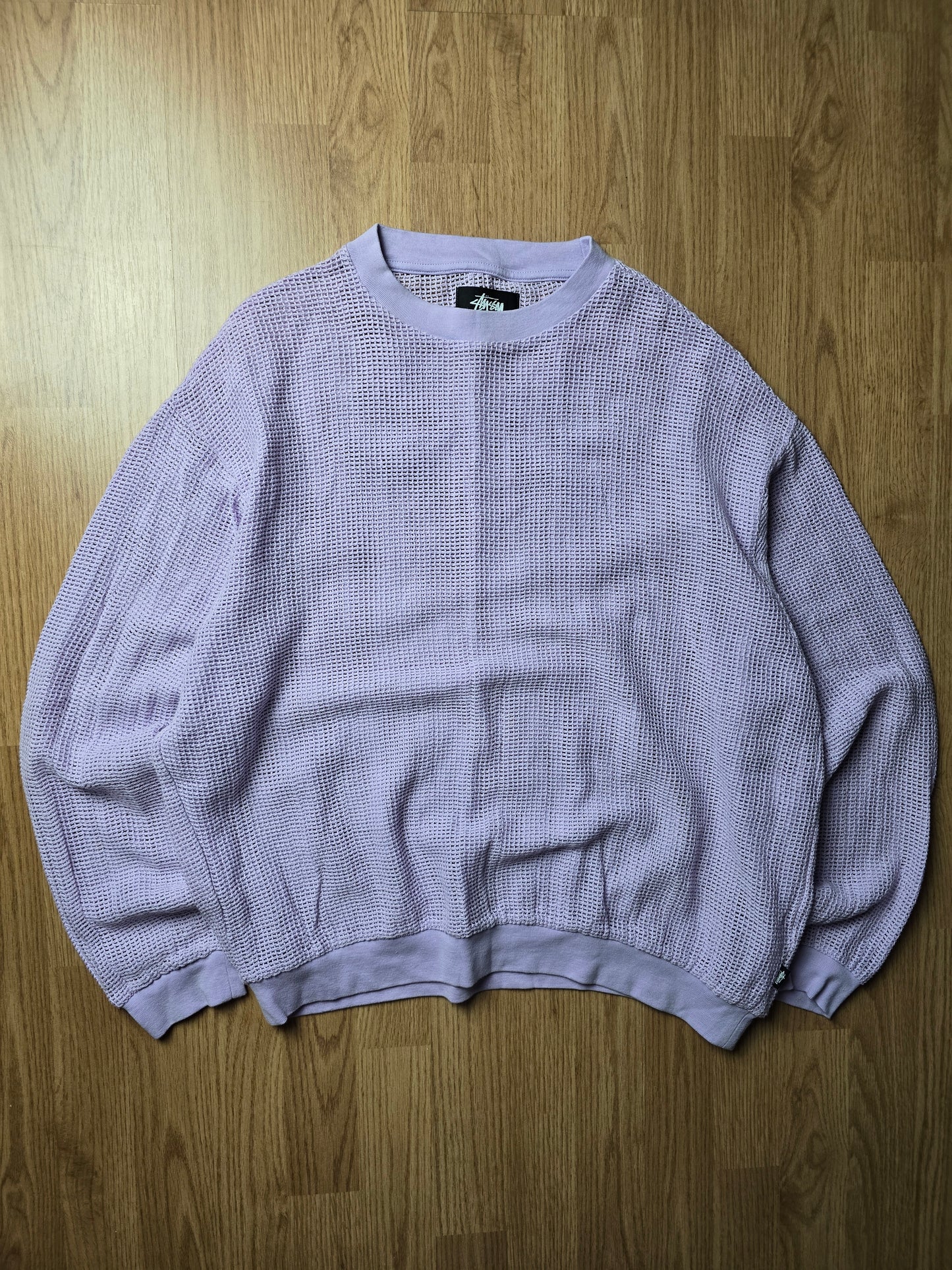 Stussy Cotton Mesh LS Crew Sweater (M)