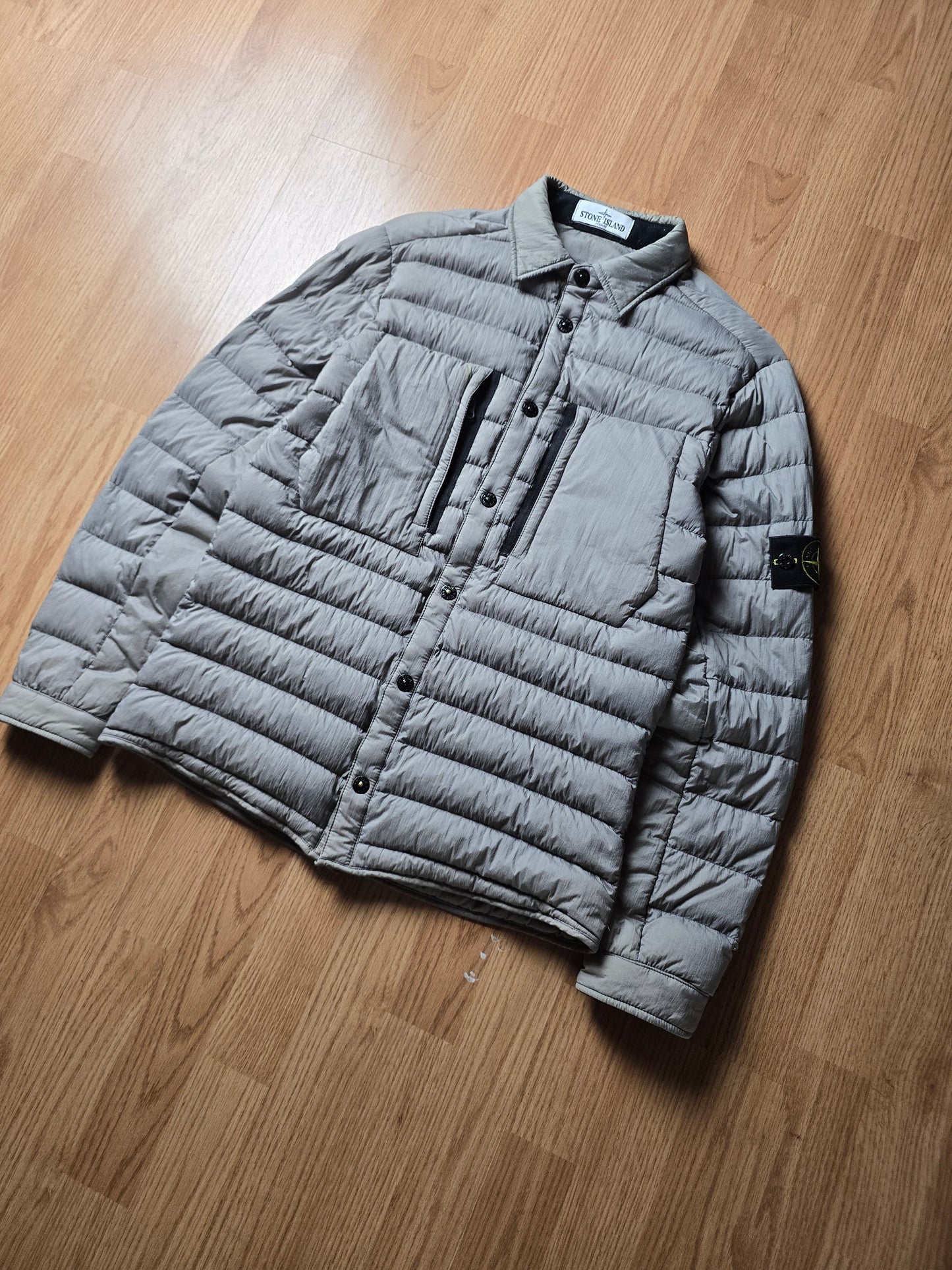 Stone Island Garment Dyed Micro Yarn Down Overshirt Jacket (S)