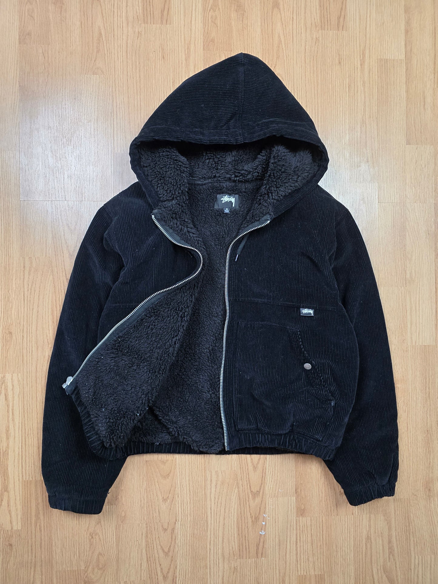 Stussy Cord Sherpa Lined Work Jacket (M)