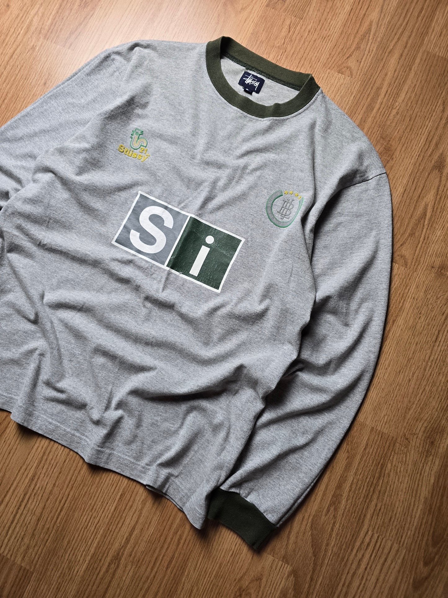 Vintage 90s Stussy France LS Soccer T-shirt (M/L)