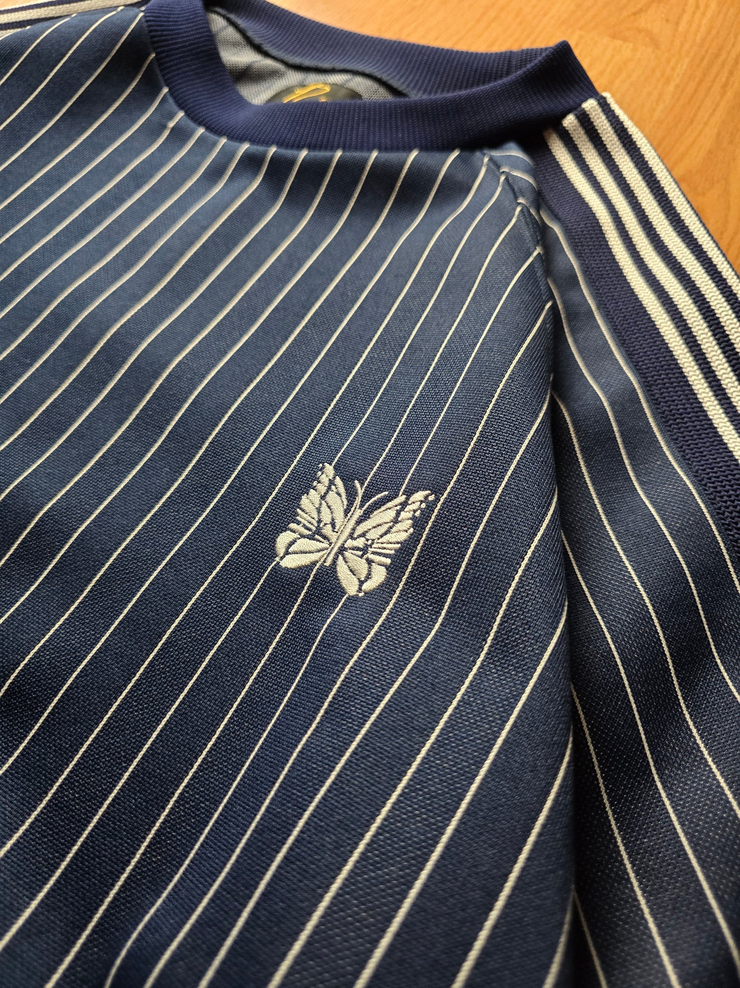 RARE Needles Pinstripe Crewneck Sweatshirt (M)
