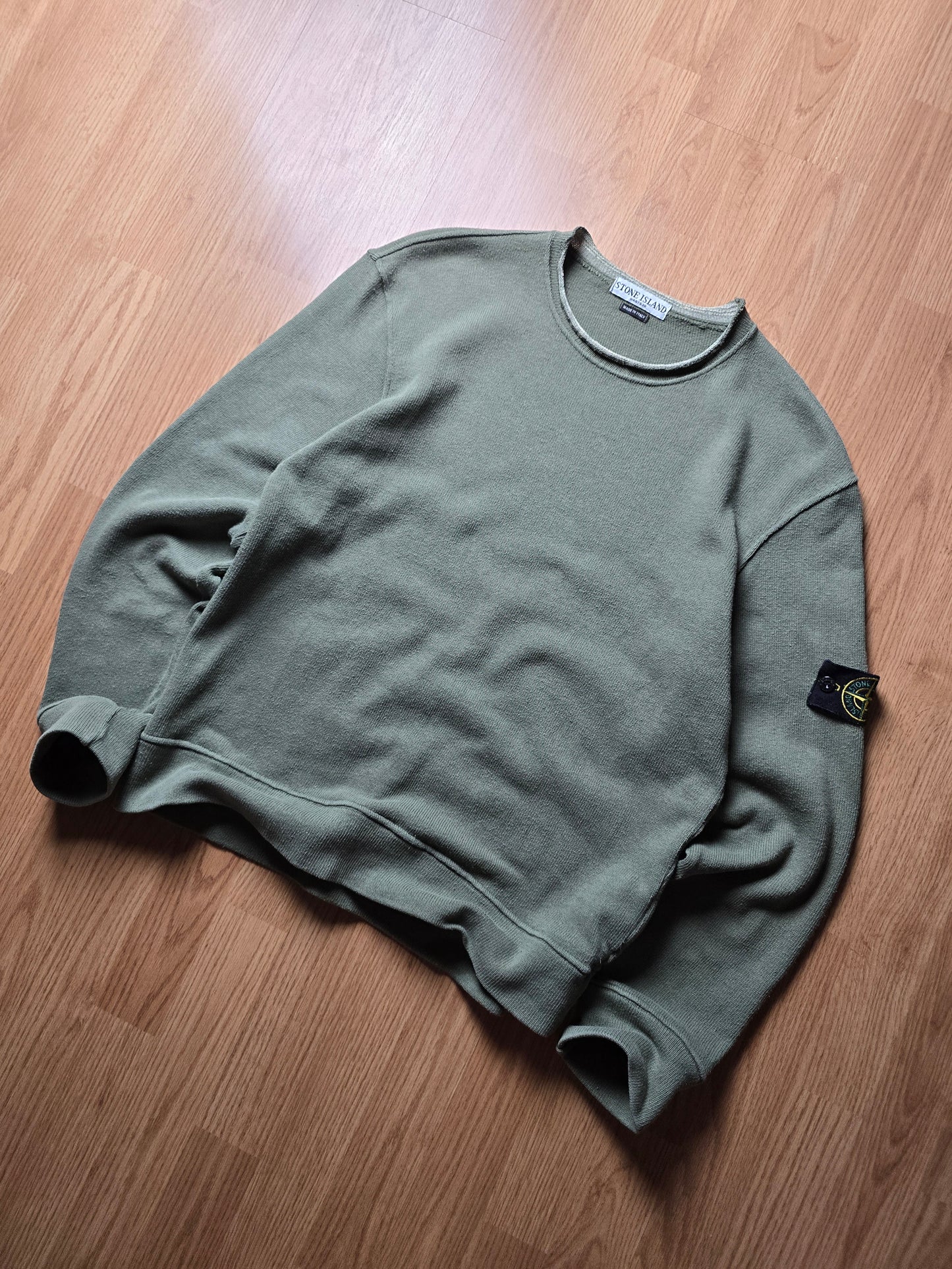 Vintage Stone Island Distressed Collar Sweater (M)