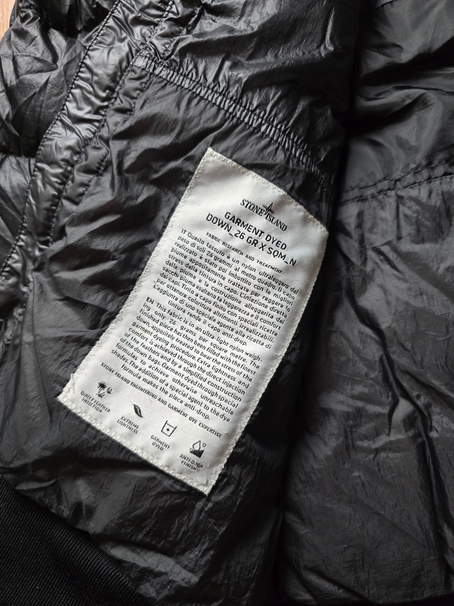 Stone Island Brown Garment Dyed Down Puffer Jacket (M)