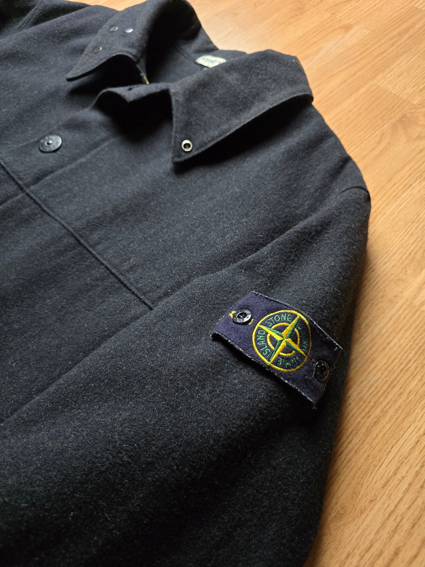 RARE STONE ISLAND AW00 MELANGE WOOL DECK JACKET (L)