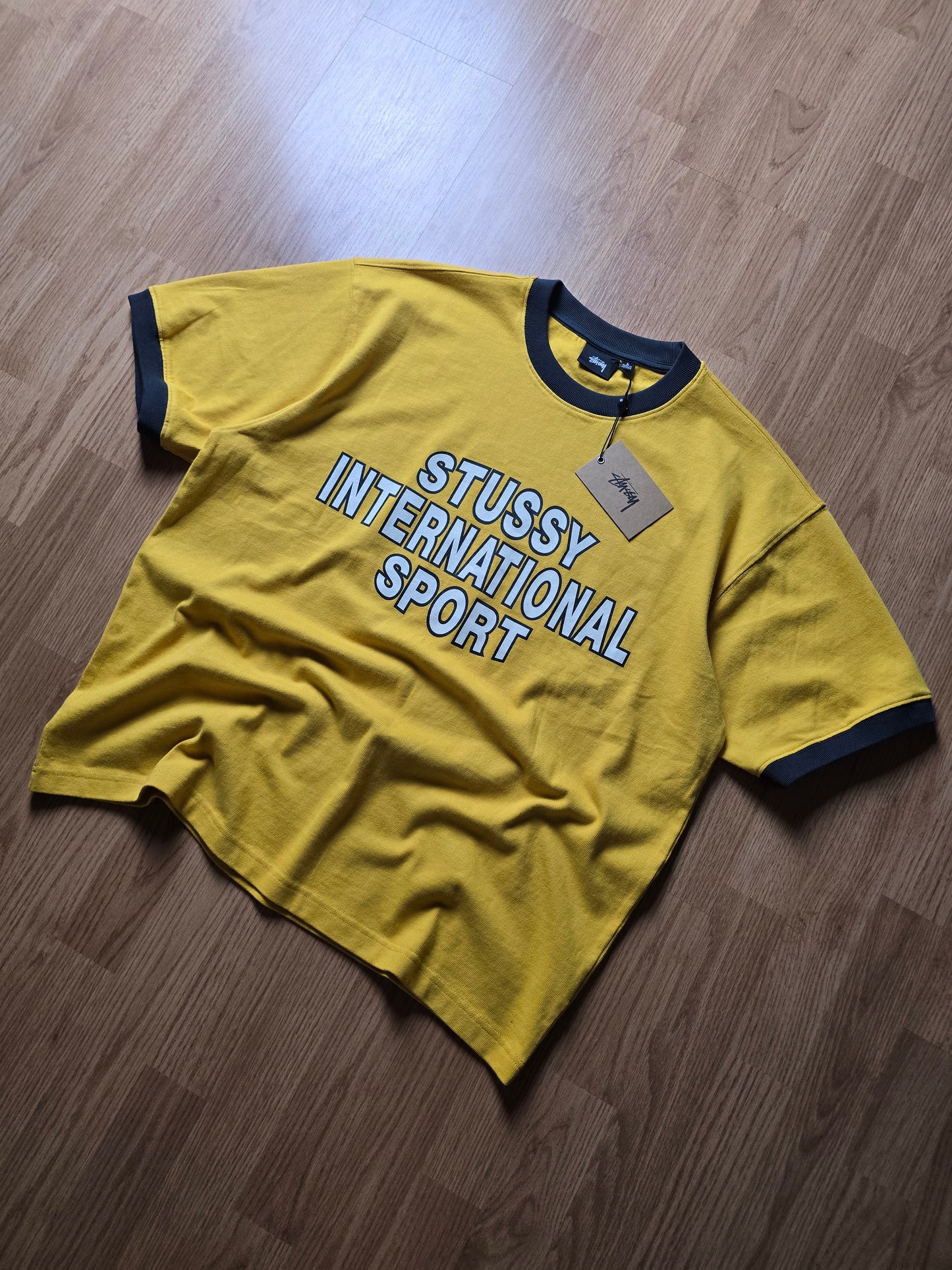 Stussy Heavy Jersey Crew Ringer T-shirt (L)