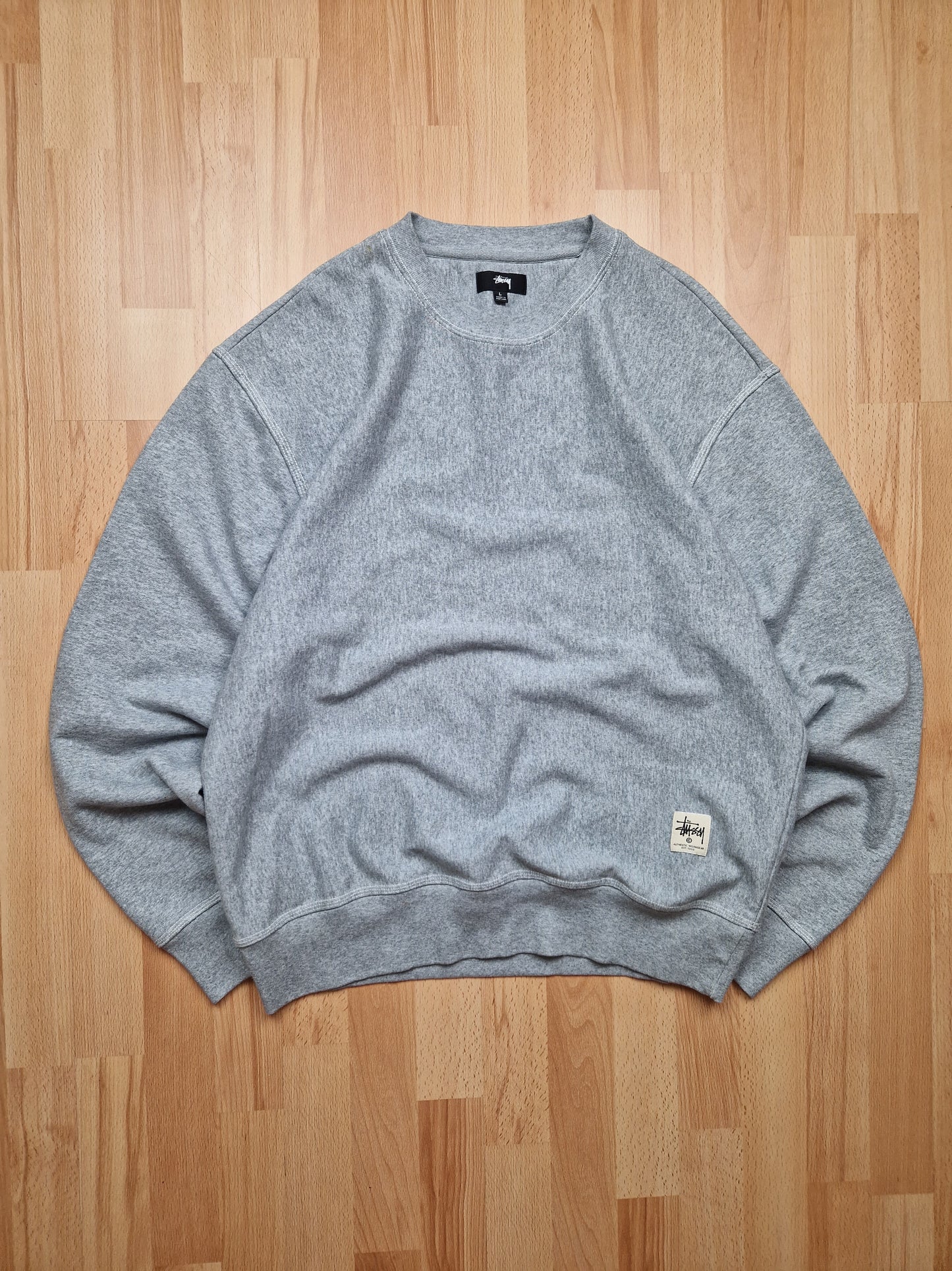 Stussy Contrast Stitch Label Crew Sweatshirt (L)