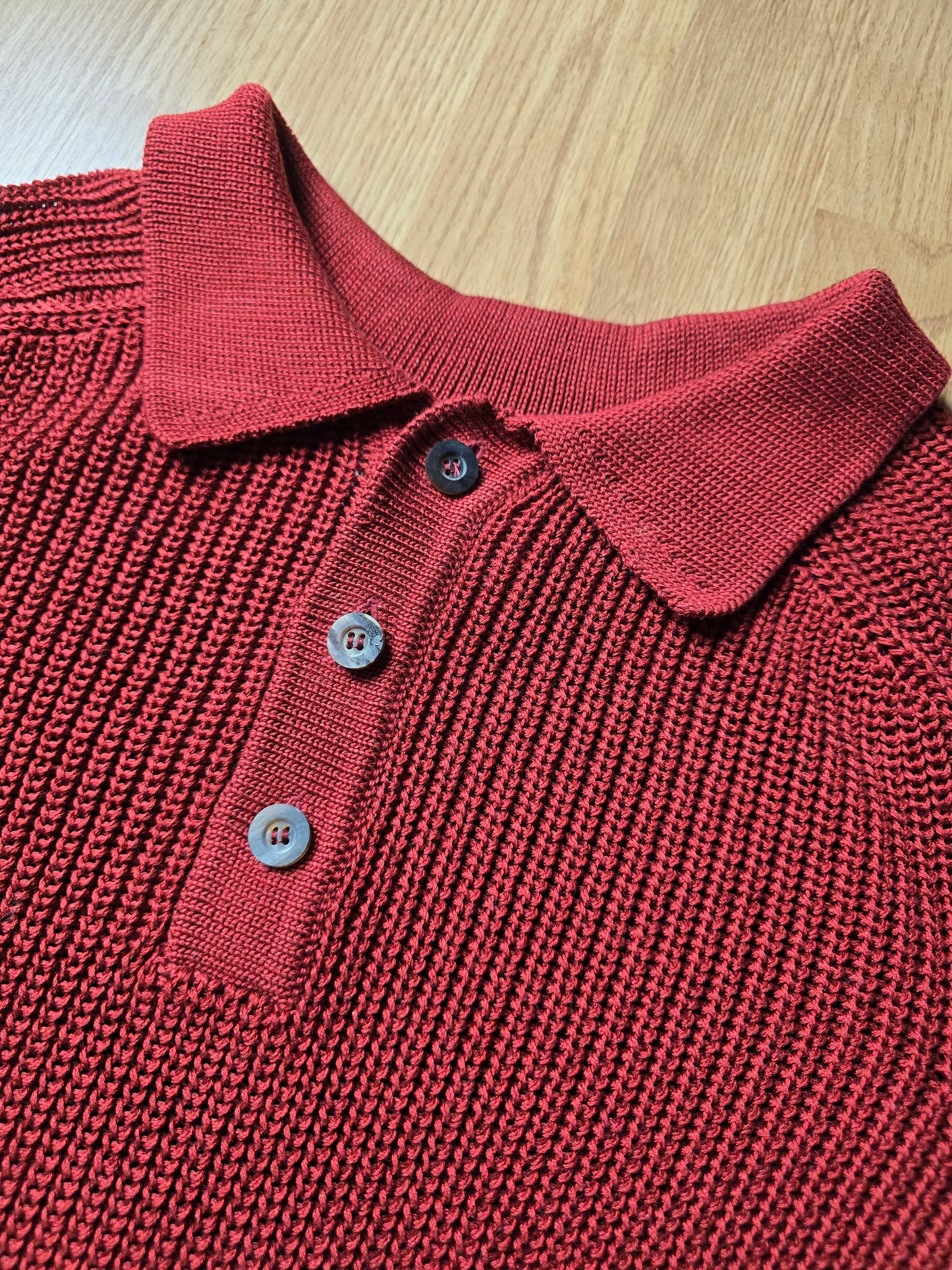 Corridor NYC Long Sleeve Slouchy Knit Polo Sweater (M/L)
