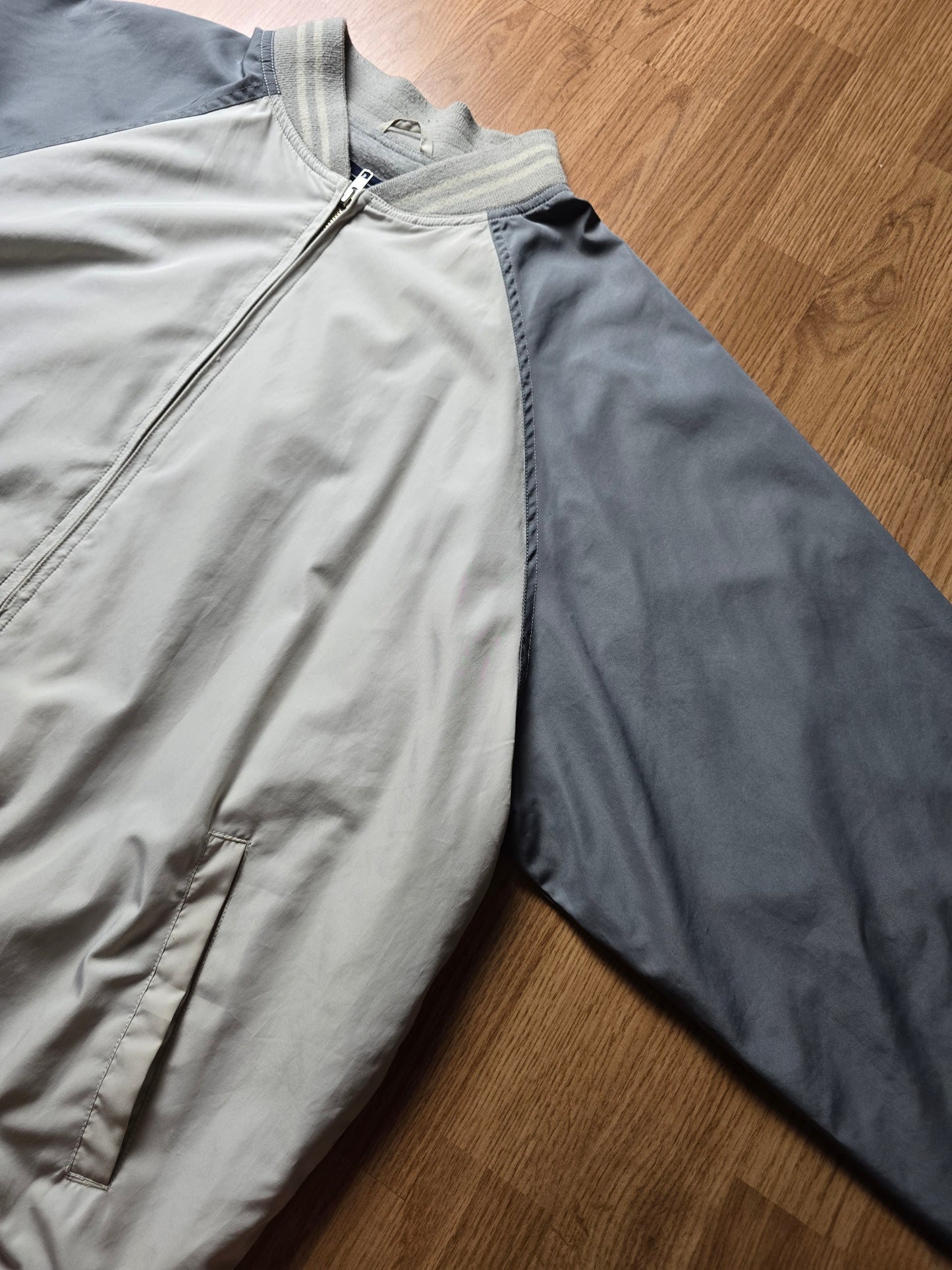 RARE 90s Stussy 2-Tone Spellout Bomber Jacket (XL)