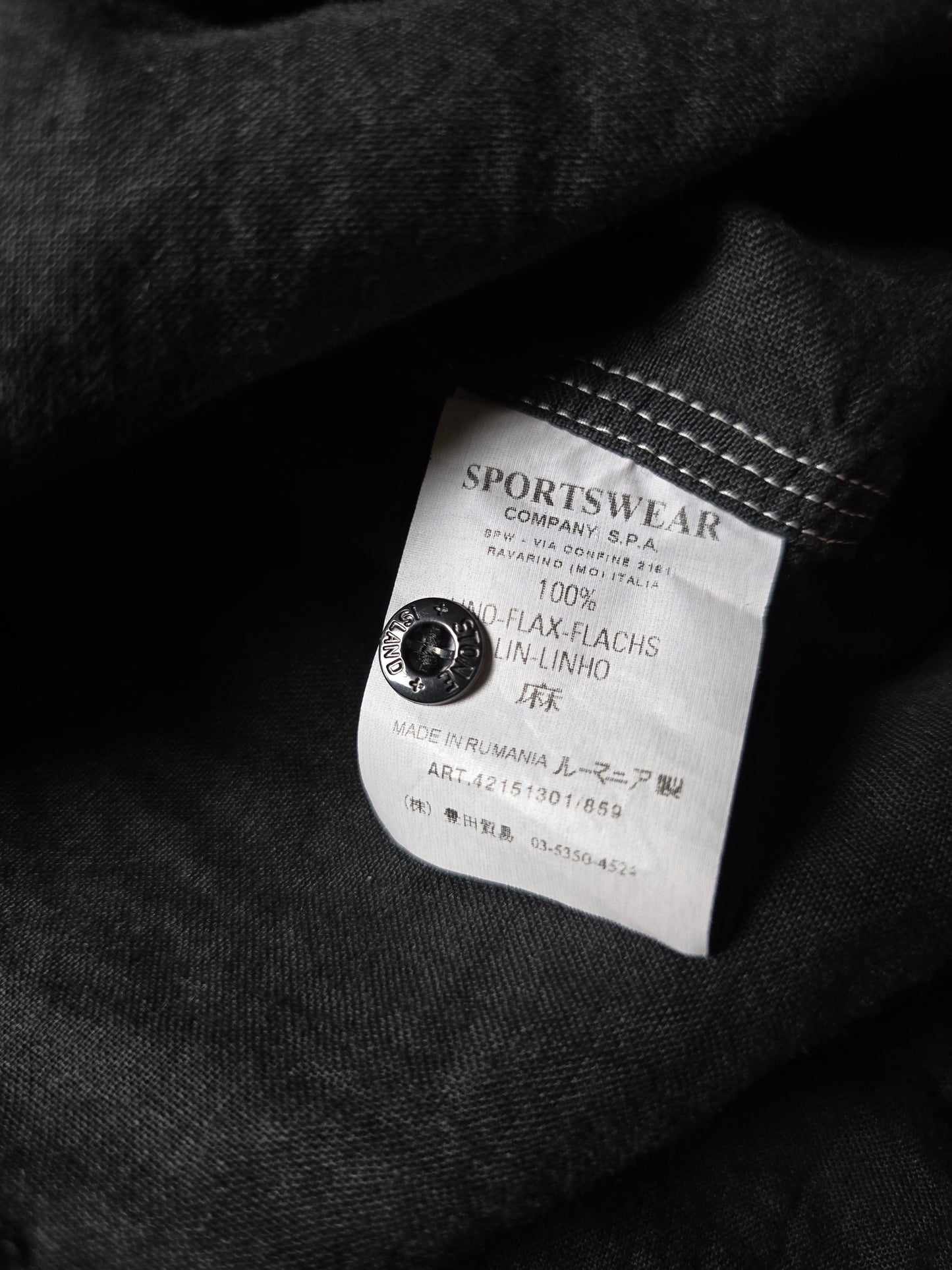 Vintage Stone Island Embroidered Linen LS Shirt (L)