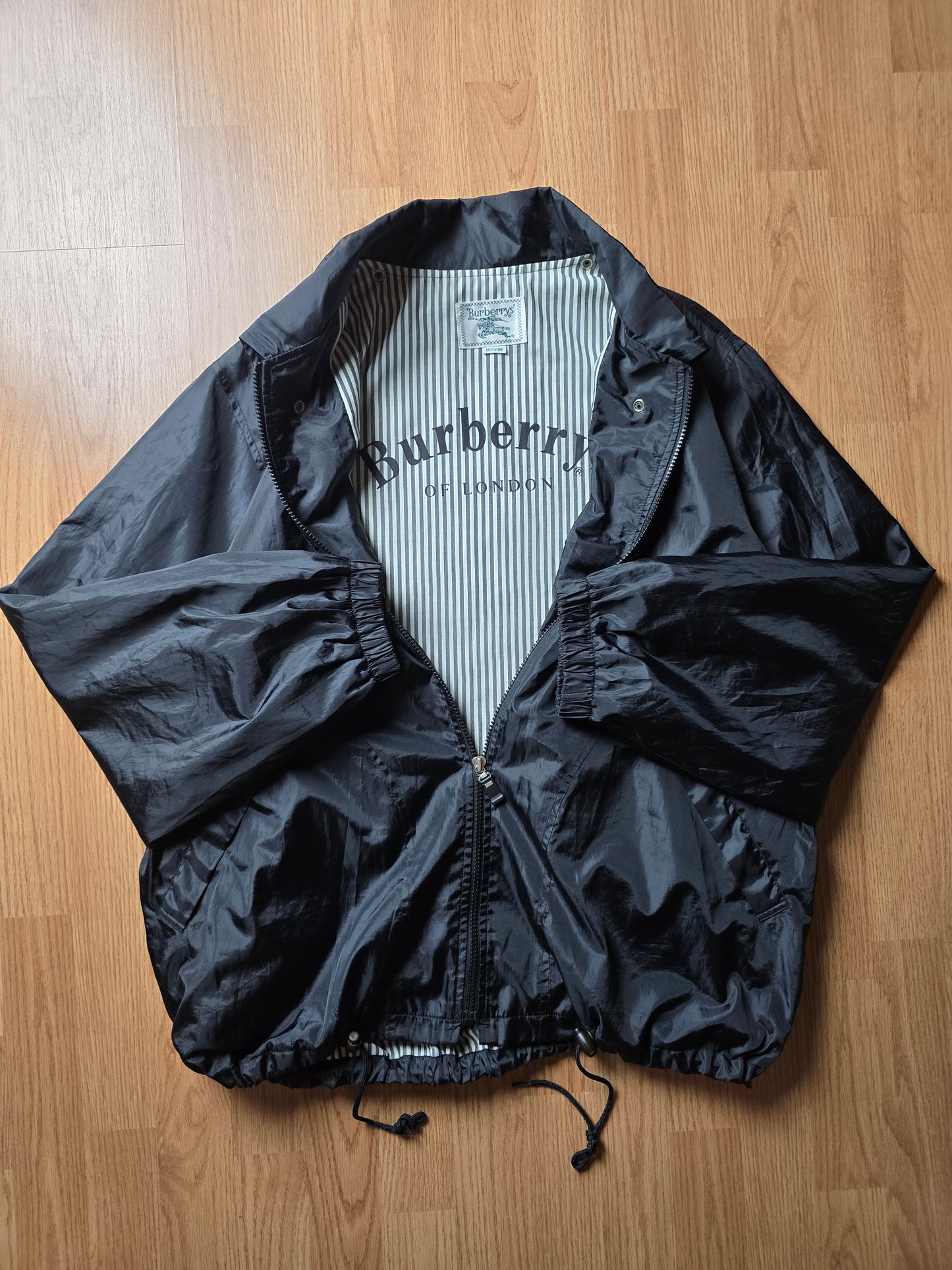 90s Burberry Nylon Harrington Jacket (L)