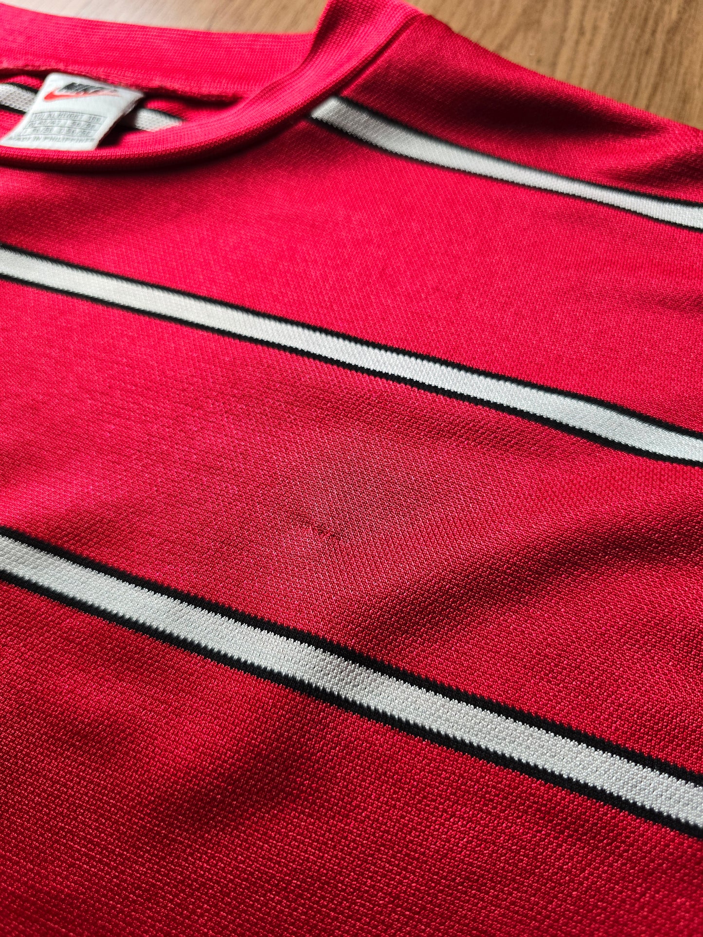 90s Nike Striped Sports Jersey (XL)