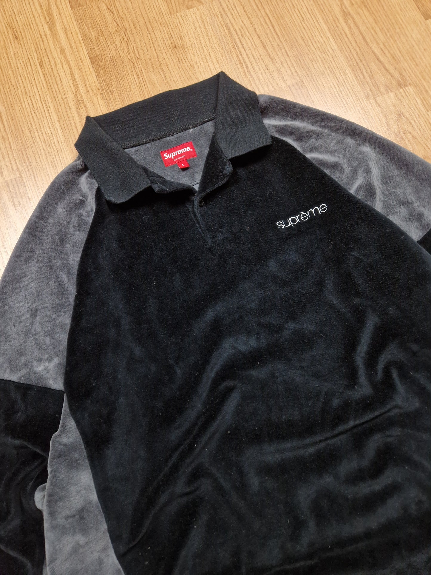 Supreme 'Paneled Valour' LS Polo (L)