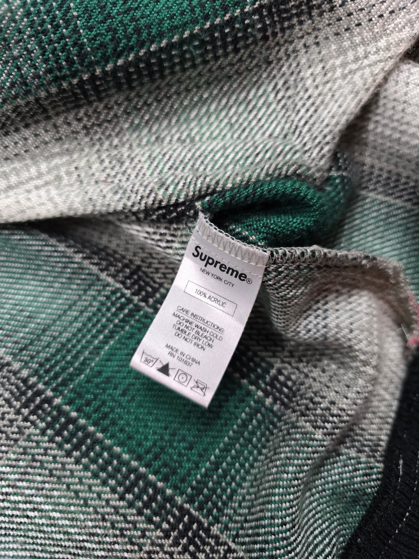 Supreme Shadow Plaid Bomber Jacket (M)