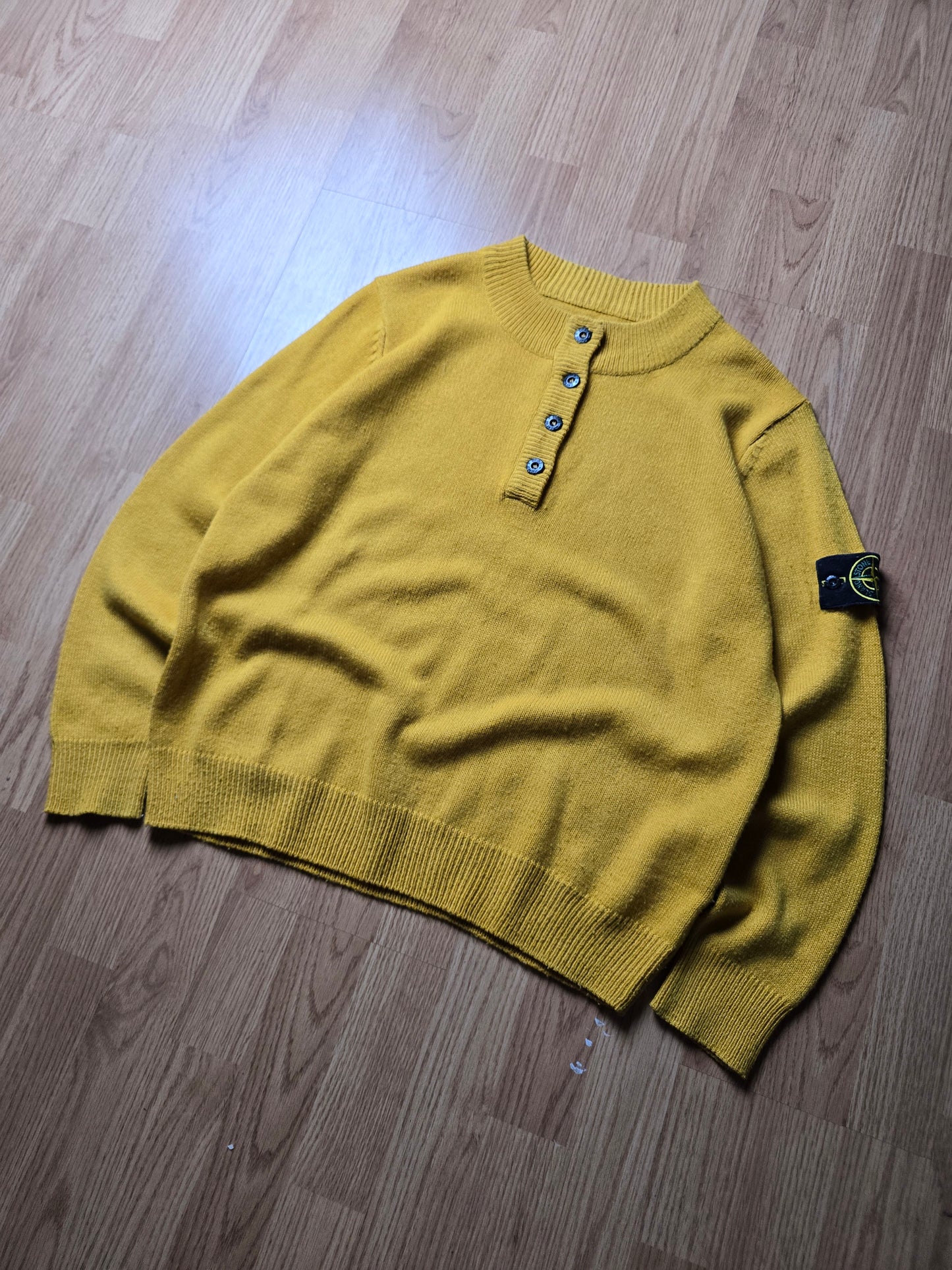 Vintage Stone Island 1/4 Button Knit Sweater (M)