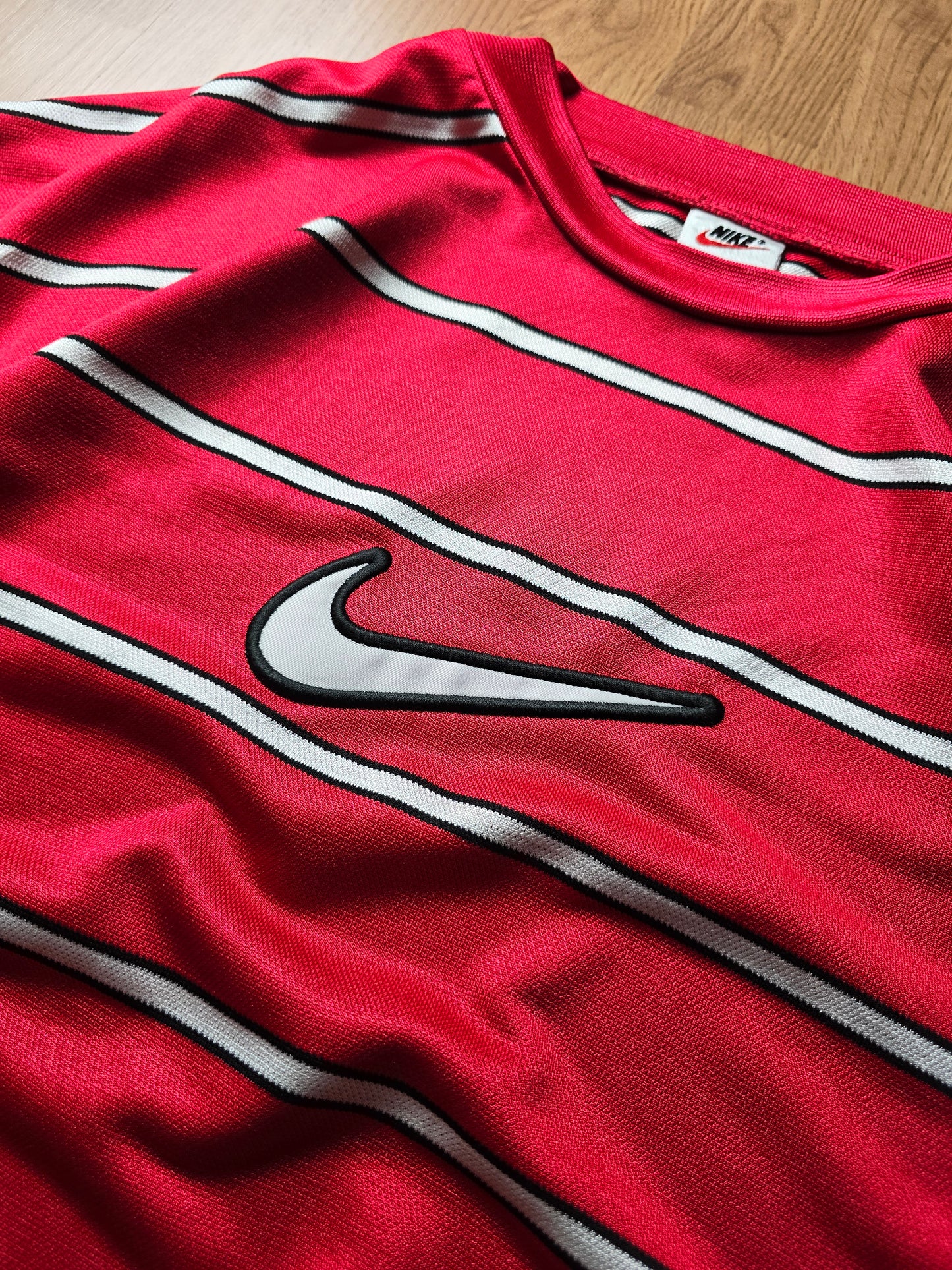 90s Nike Striped Sports Jersey (XL)