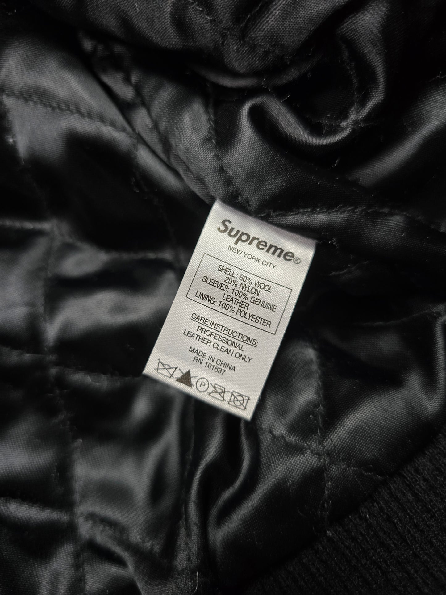 RARE Supreme 'Motion' Varsity Jacket (L)