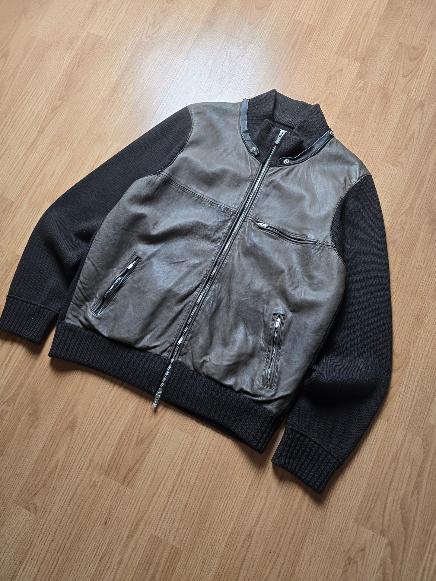 C.P. Company AW06 Leather & Wool Hybrid Jacket (M)