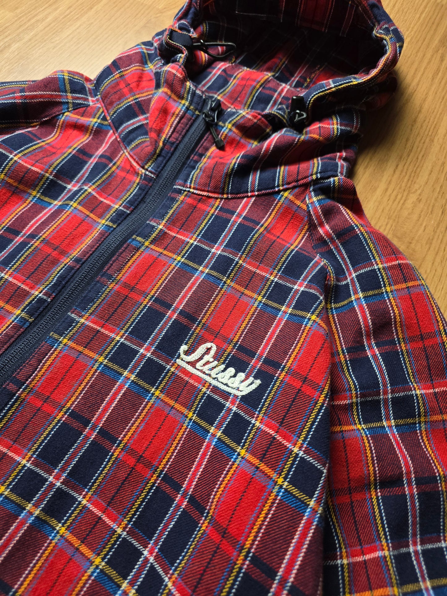 00s Stussy Plaid Zip Up Jacket (XL/L)