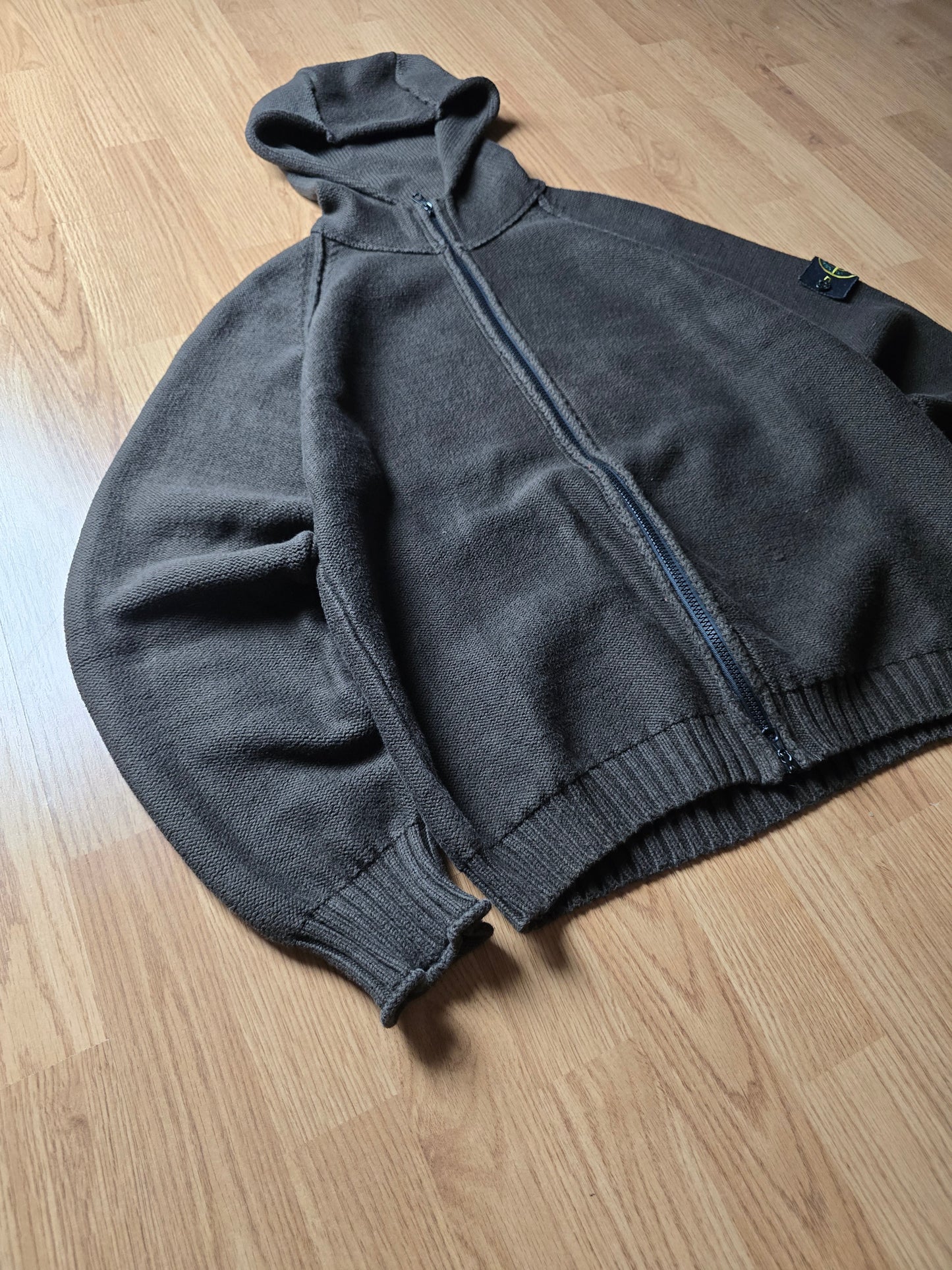 Stone Island AW05 Cotton Knit Zip Hoodie (M)