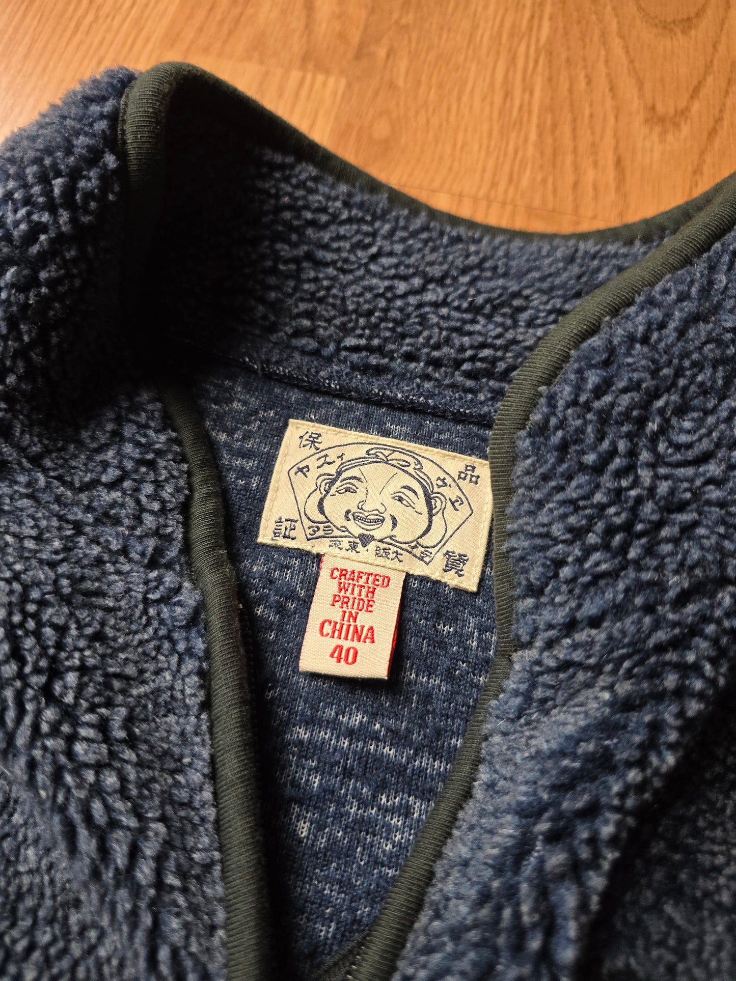 Evisu Deep Sherpa Pile Logo Fleece Jacket (M)