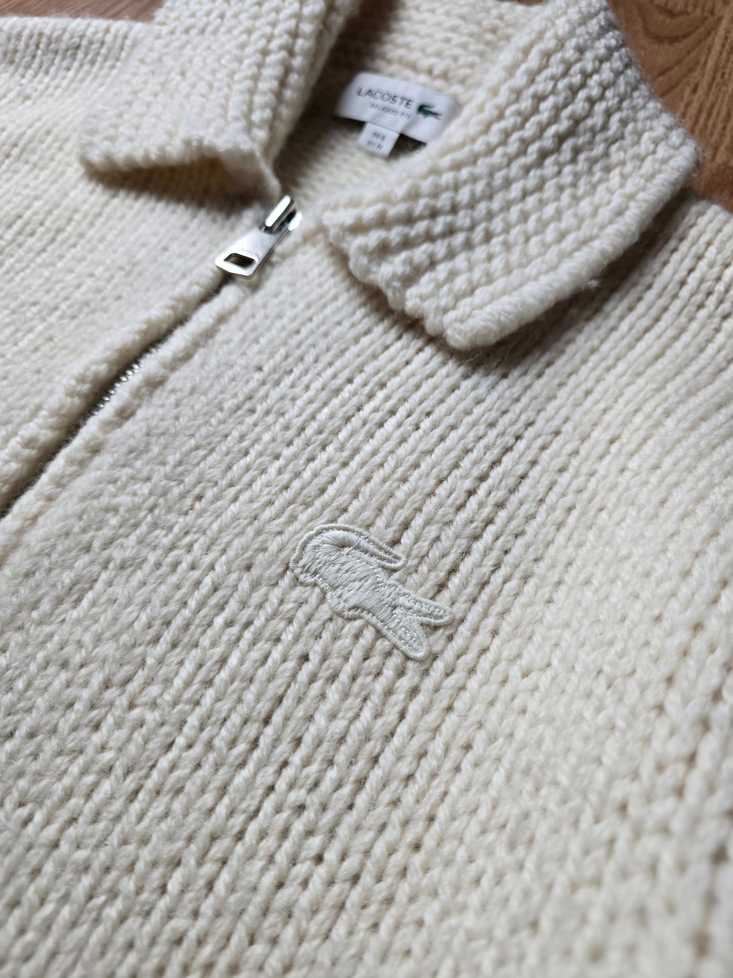 Lacoste Heavyweight Wool Zip Cardigan (M/L)