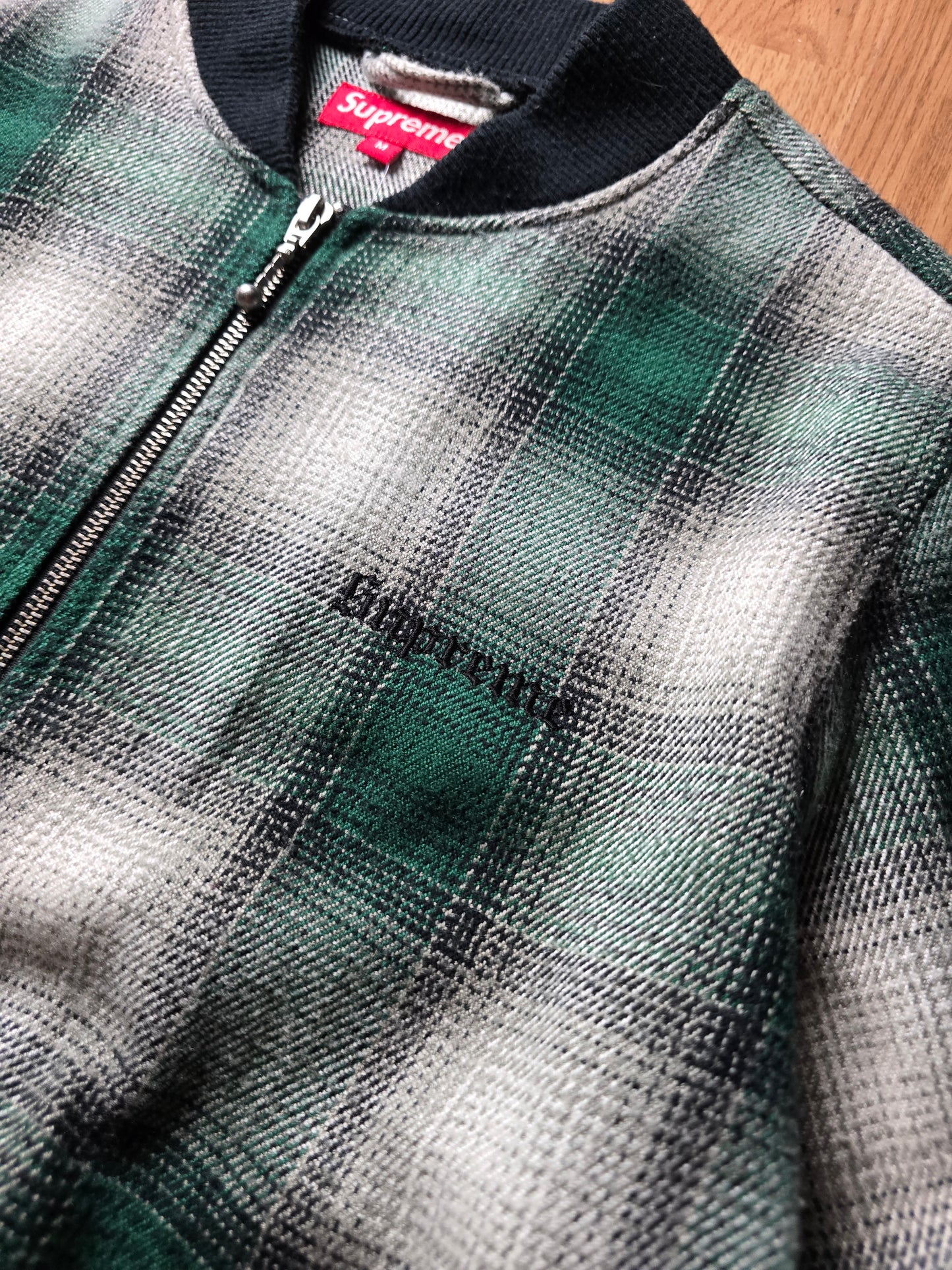 Supreme Shadow Plaid Bomber Jacket (M)