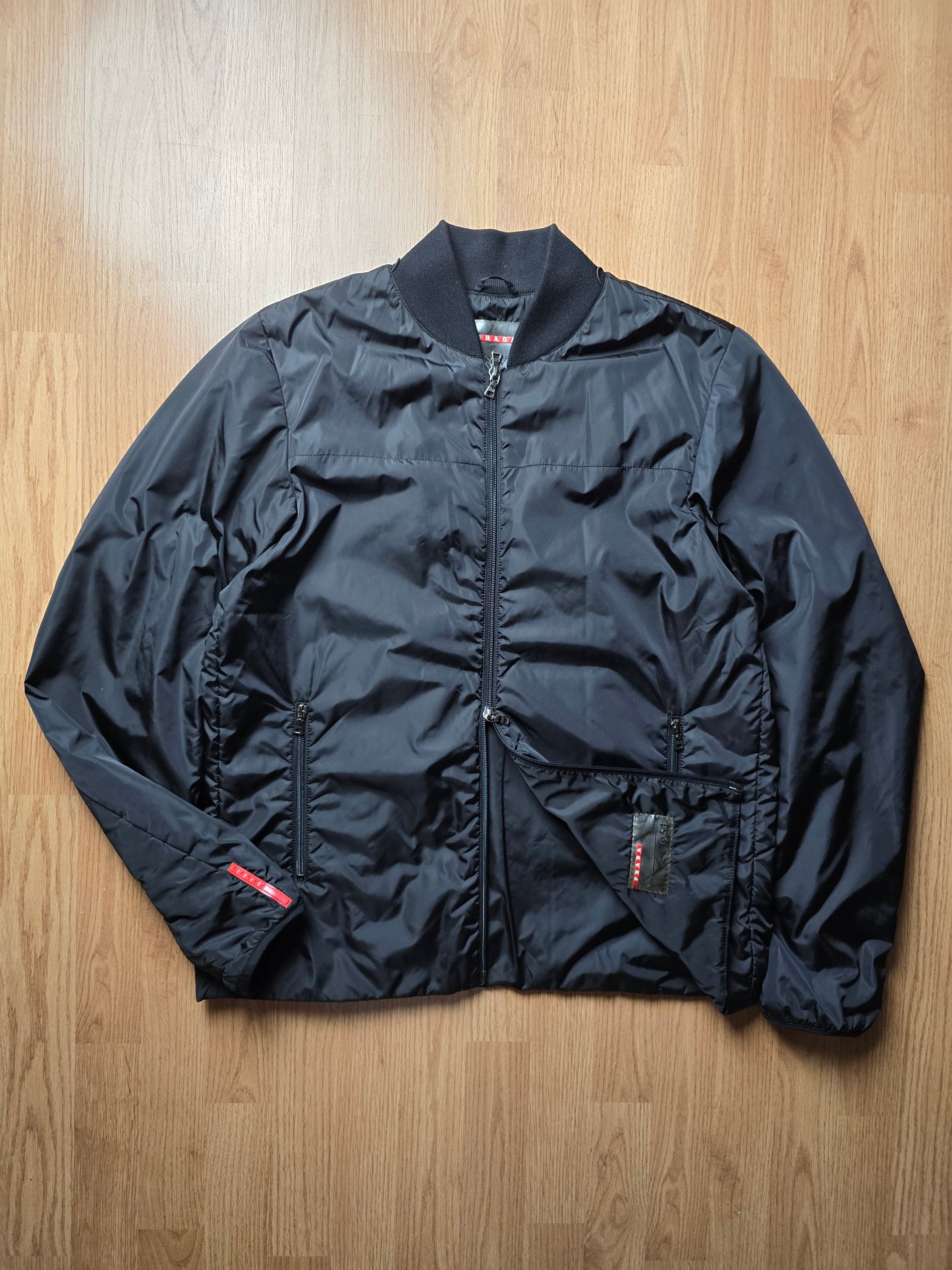 00s Prada Sport Padded Bomber Jacket (L)