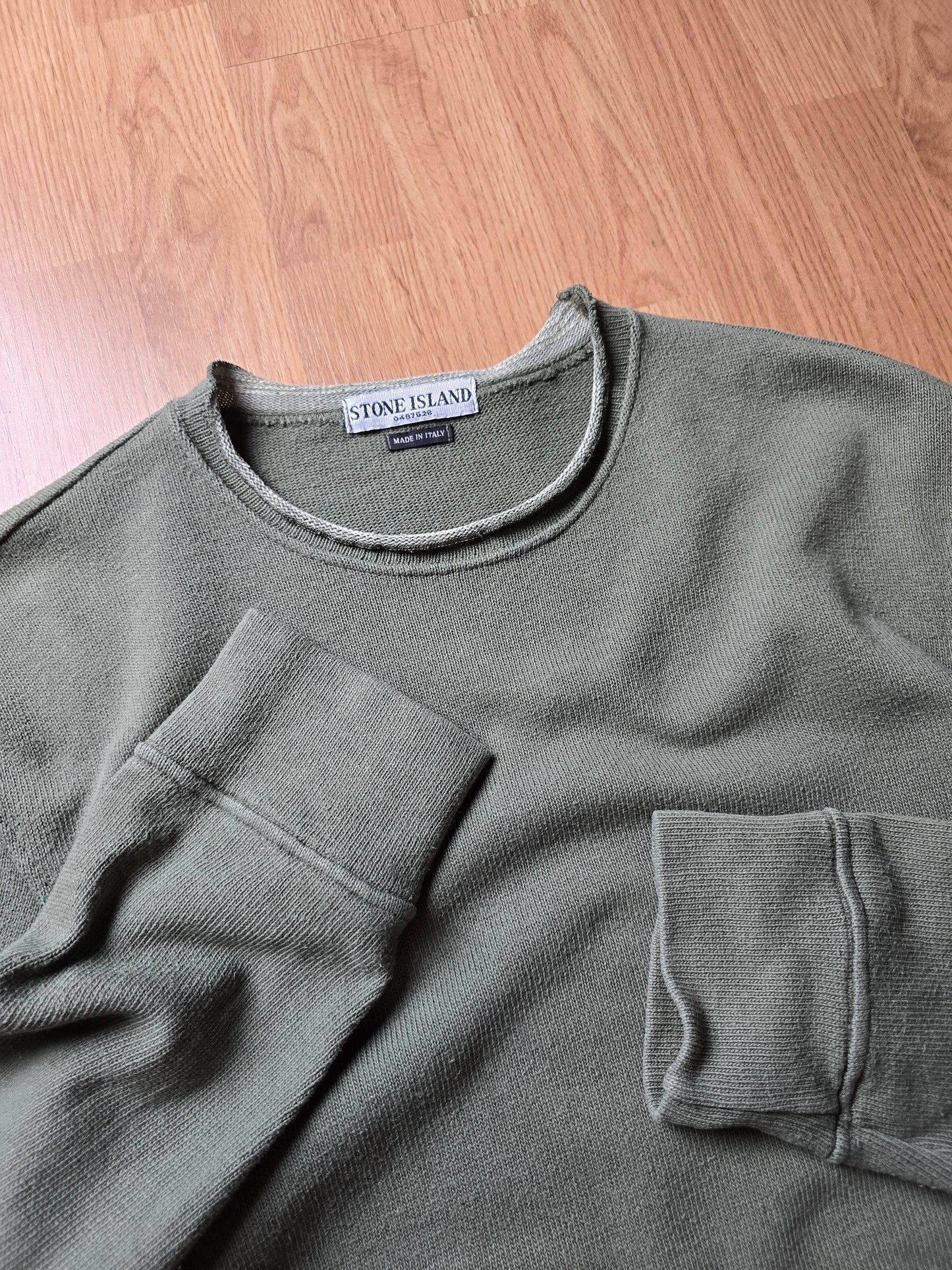 Vintage Stone Island Distressed Collar Sweater (M)