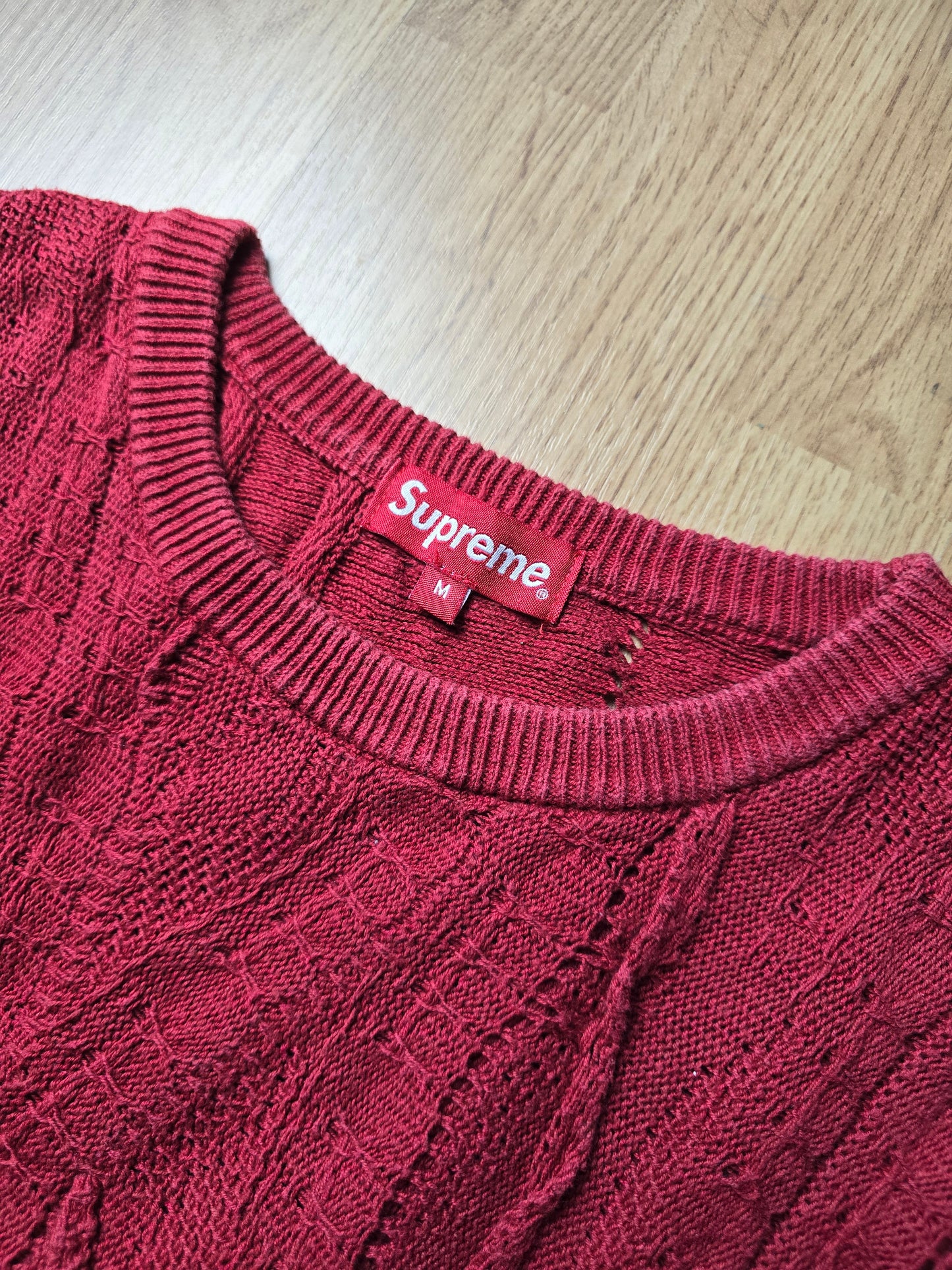 Supreme Textured Pattern Knit Sweater (M)