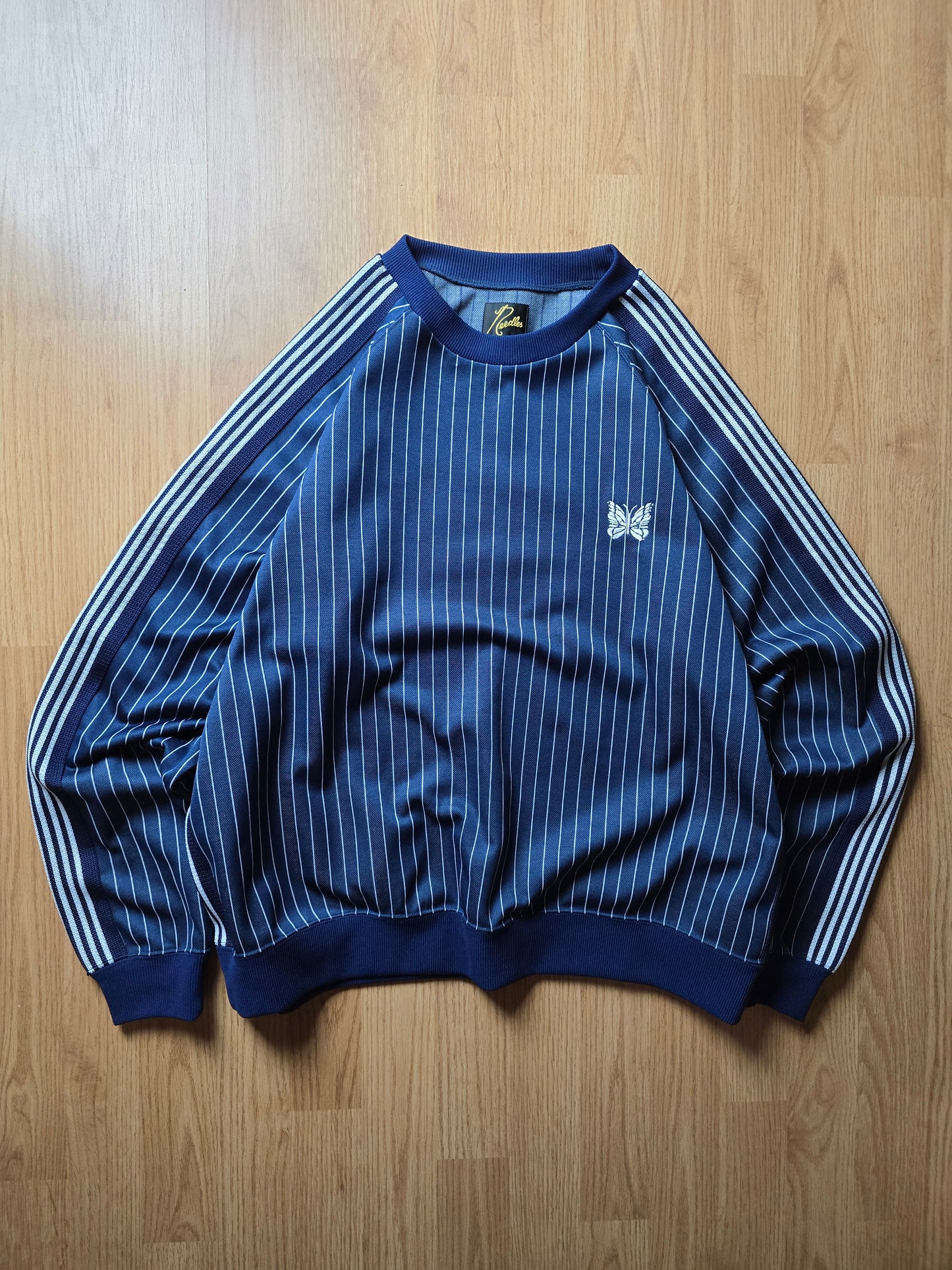 RARE Needles Pinstripe Crewneck Sweatshirt (M)