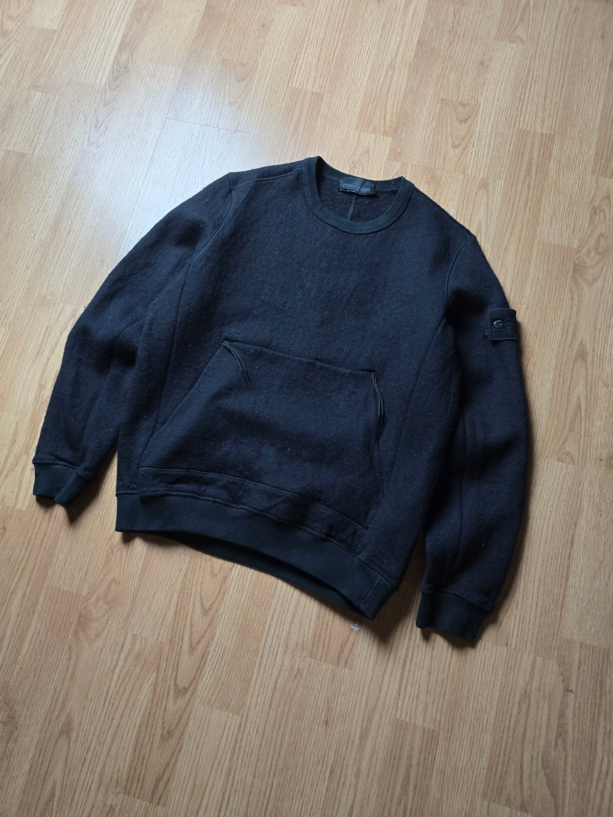 Stone Island Ghost Piece Wool Jersey Sweatshirt (S)