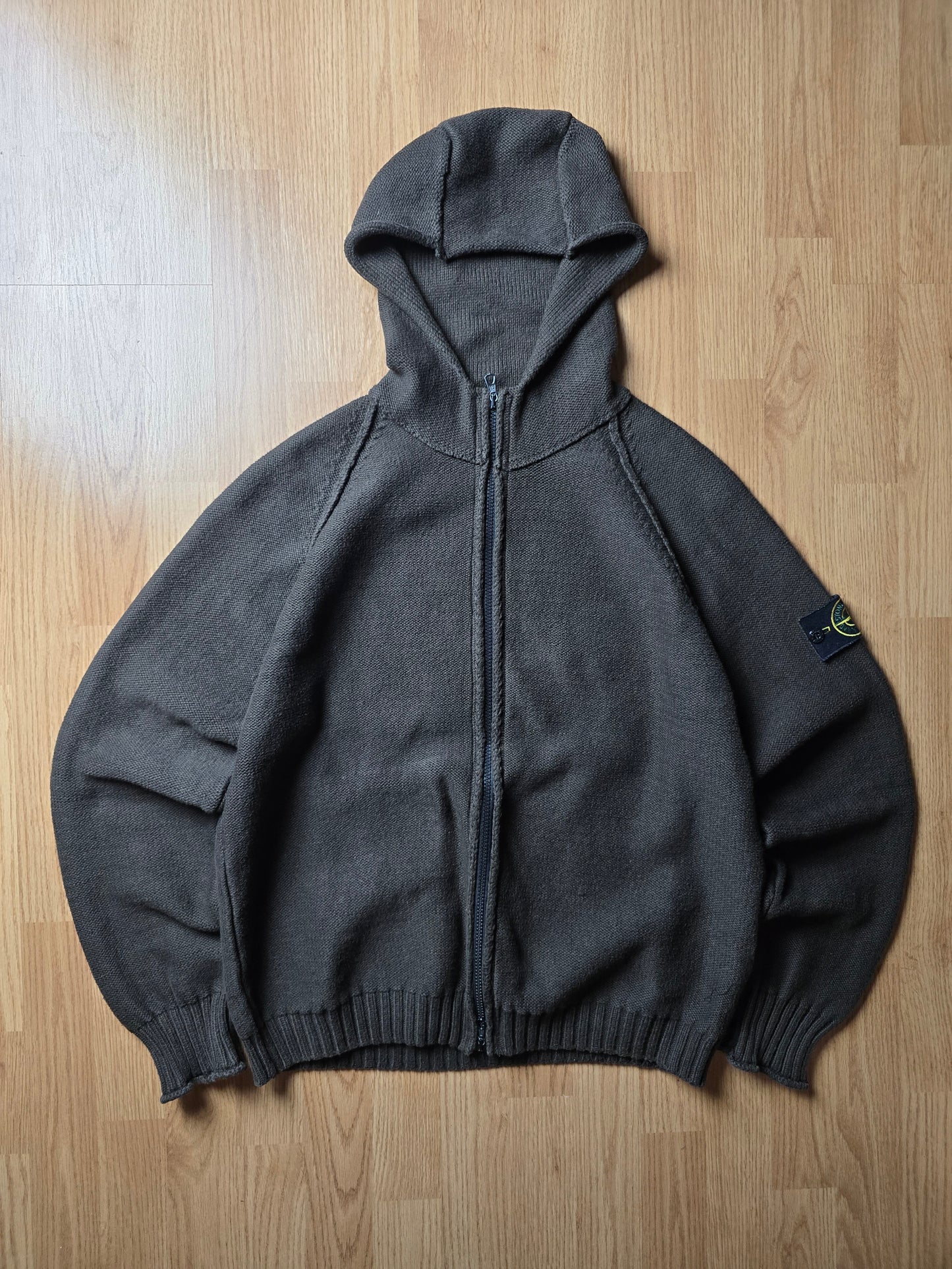 Stone Island AW05 Cotton Knit Zip Hoodie (M)