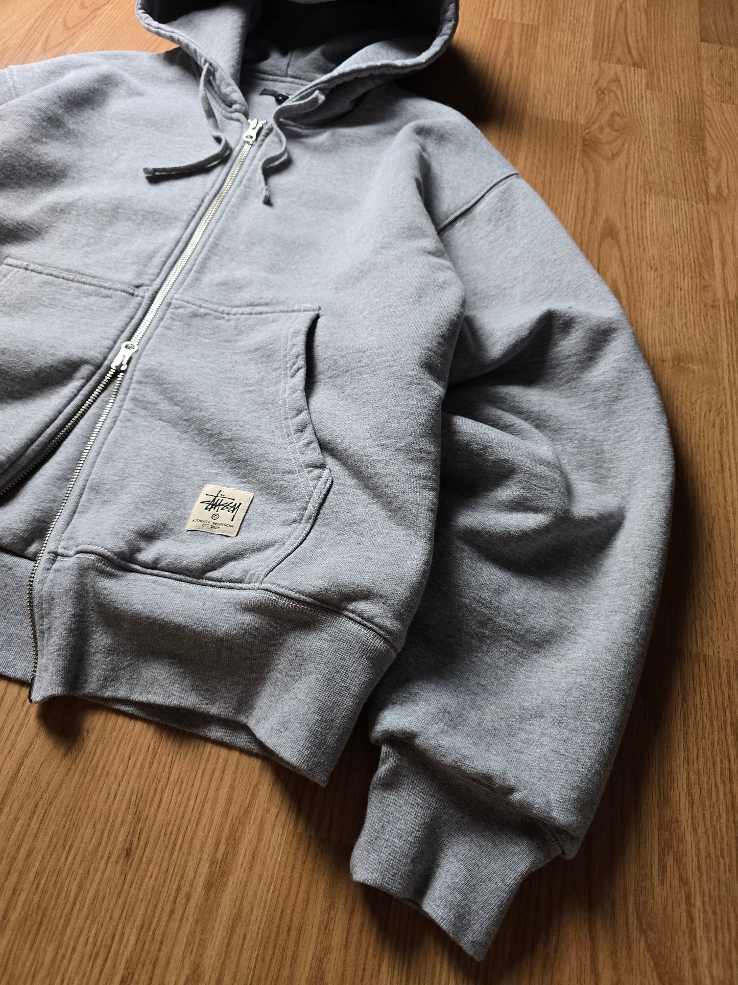 Stussy 'Double Face Label Zip' Heavyweight Hoodie (S/M)