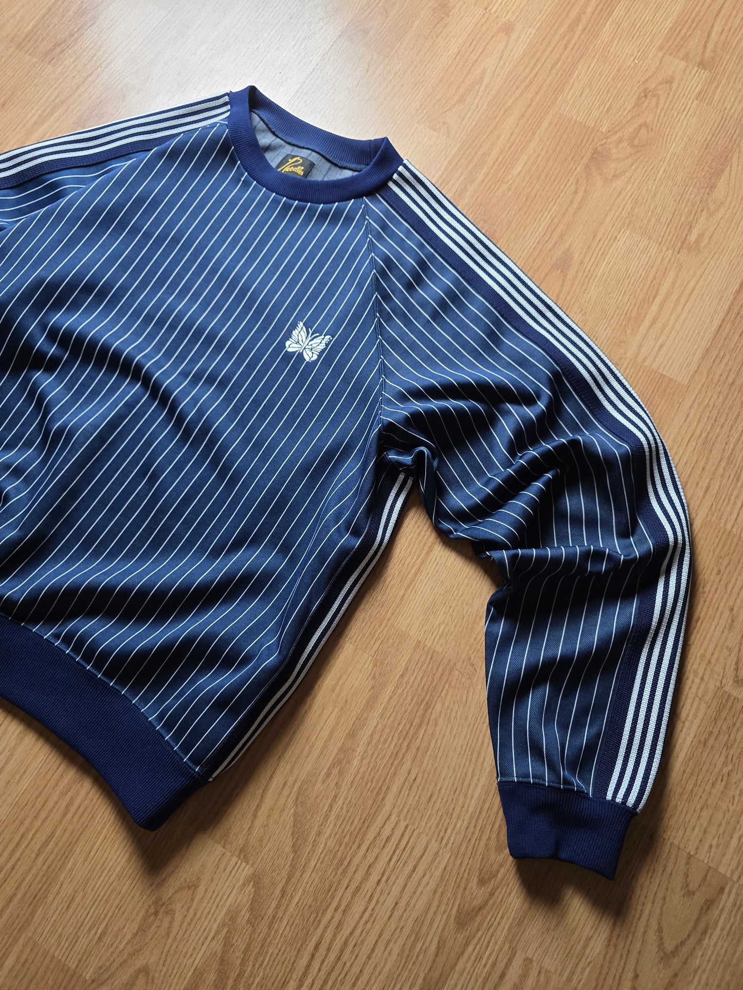 RARE Needles Pinstripe Crewneck Sweatshirt (M)