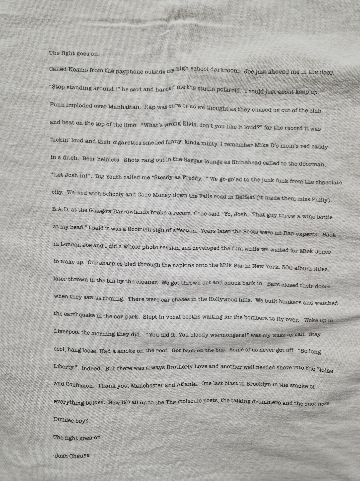Vintage Stussy x Josh Cheuse 'The Specials' T-shirt (L)