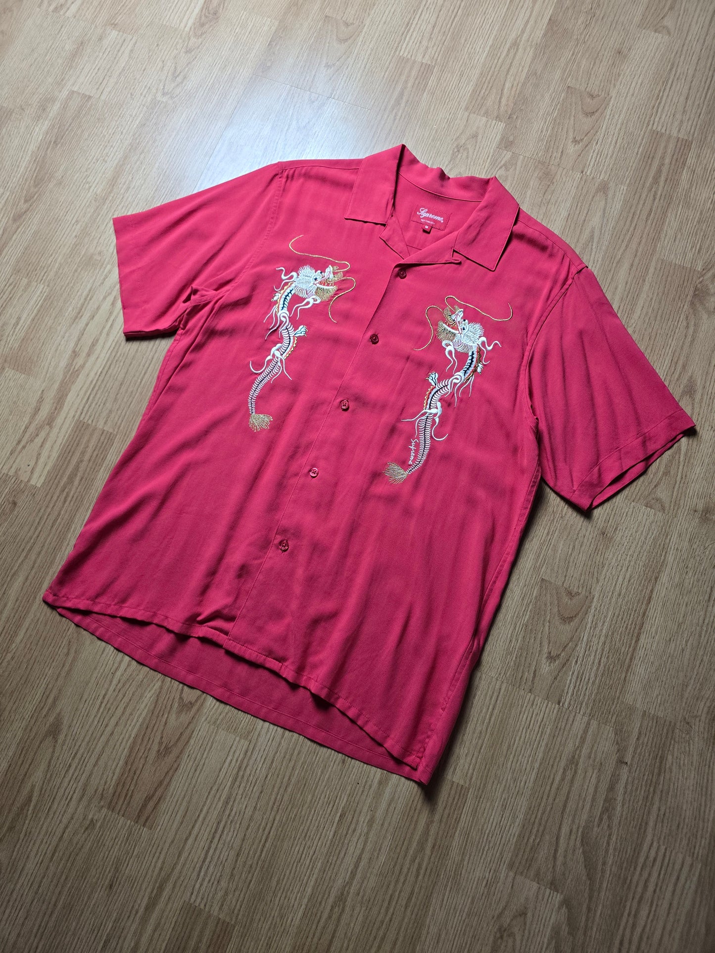 Supreme Dragon Rayon Button Up Shirt (M)