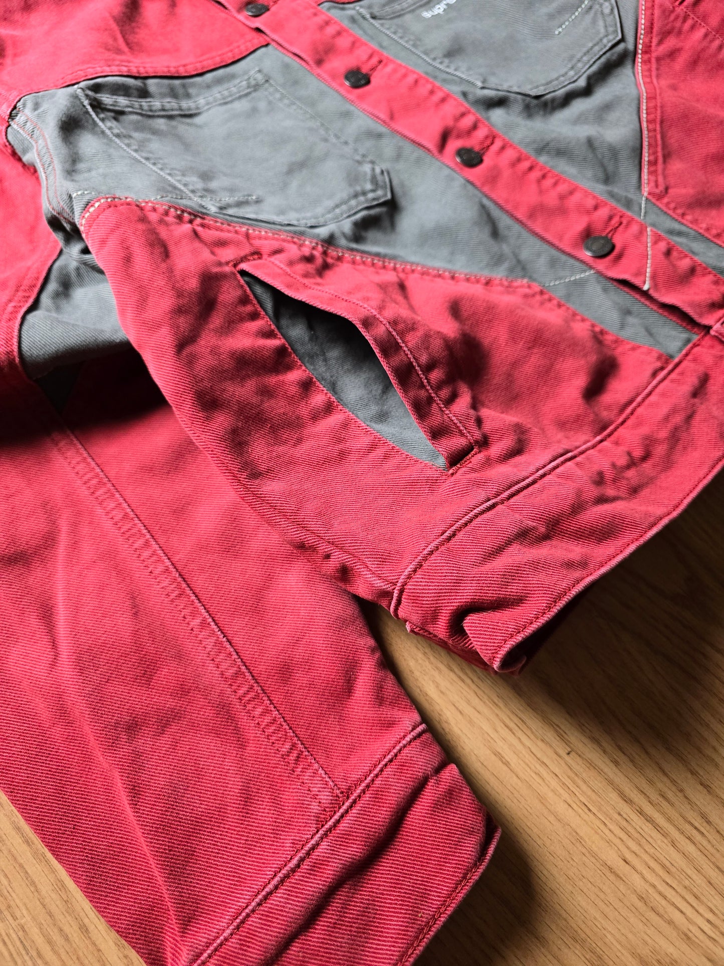 Supreme 2-Tone Paneled Denim Jacket (M)