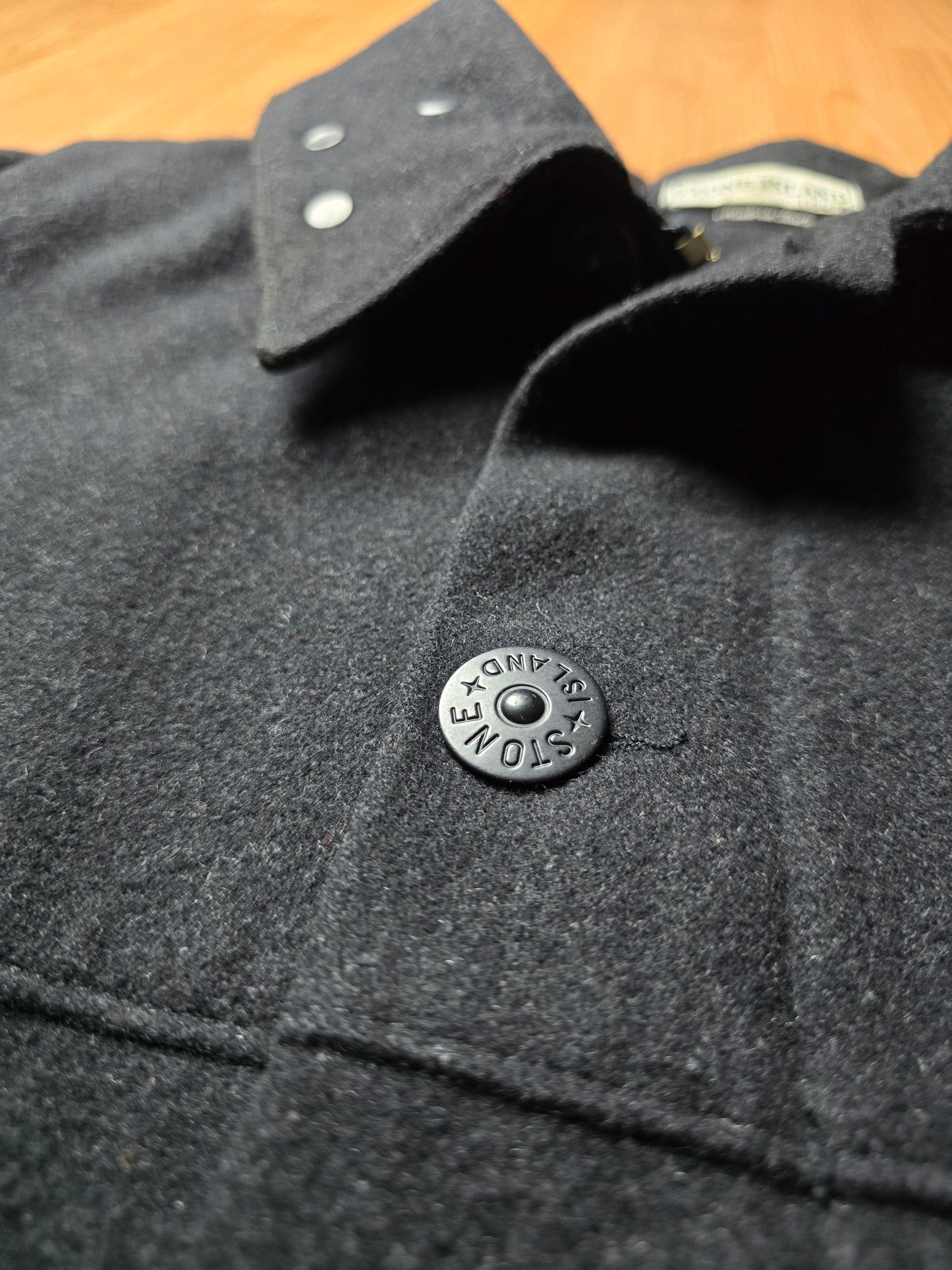 RARE STONE ISLAND AW00 MELANGE WOOL DECK JACKET (L)