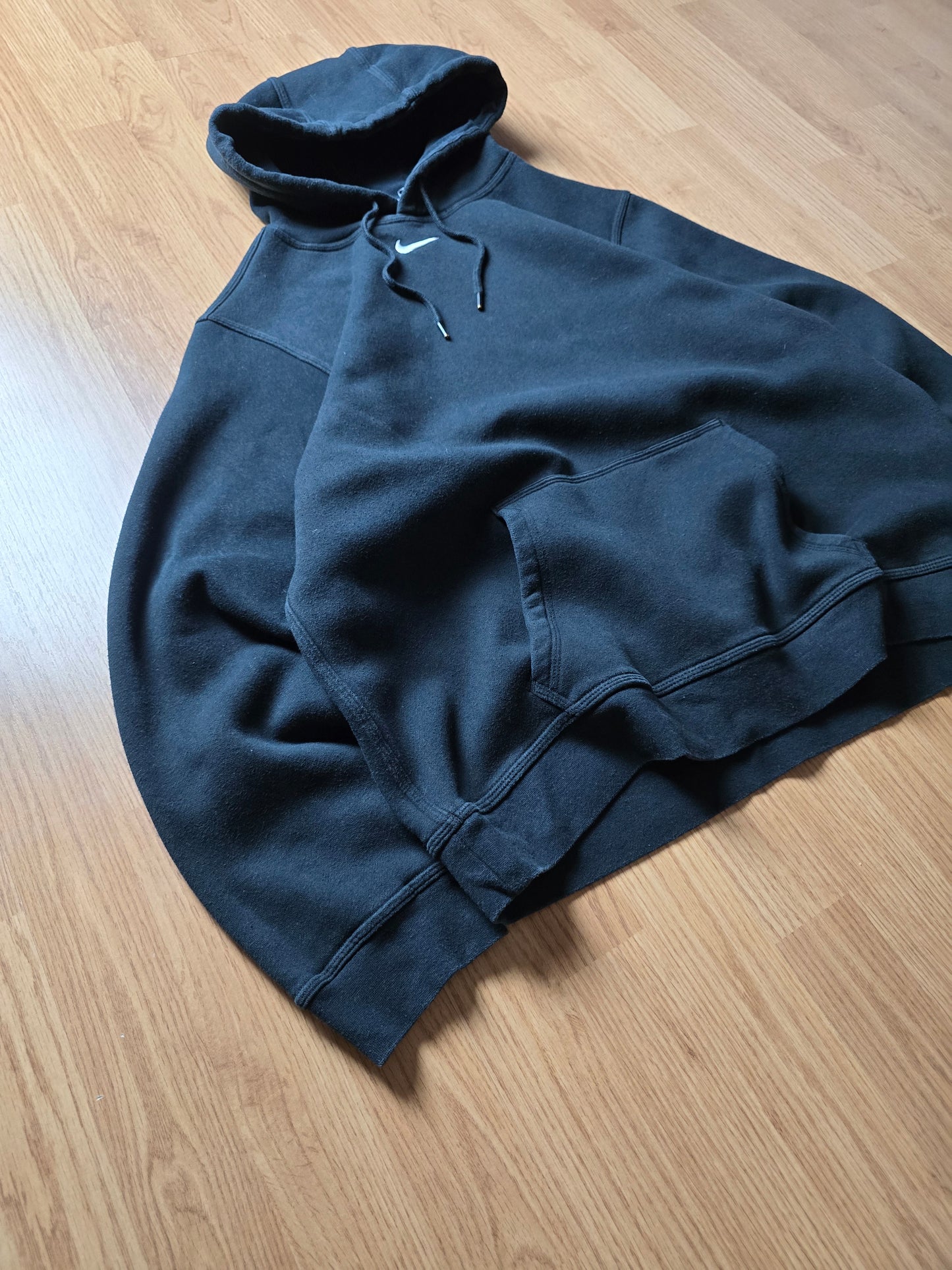 00s Nike Centre Swoosh Embroidered Hoodie (L)